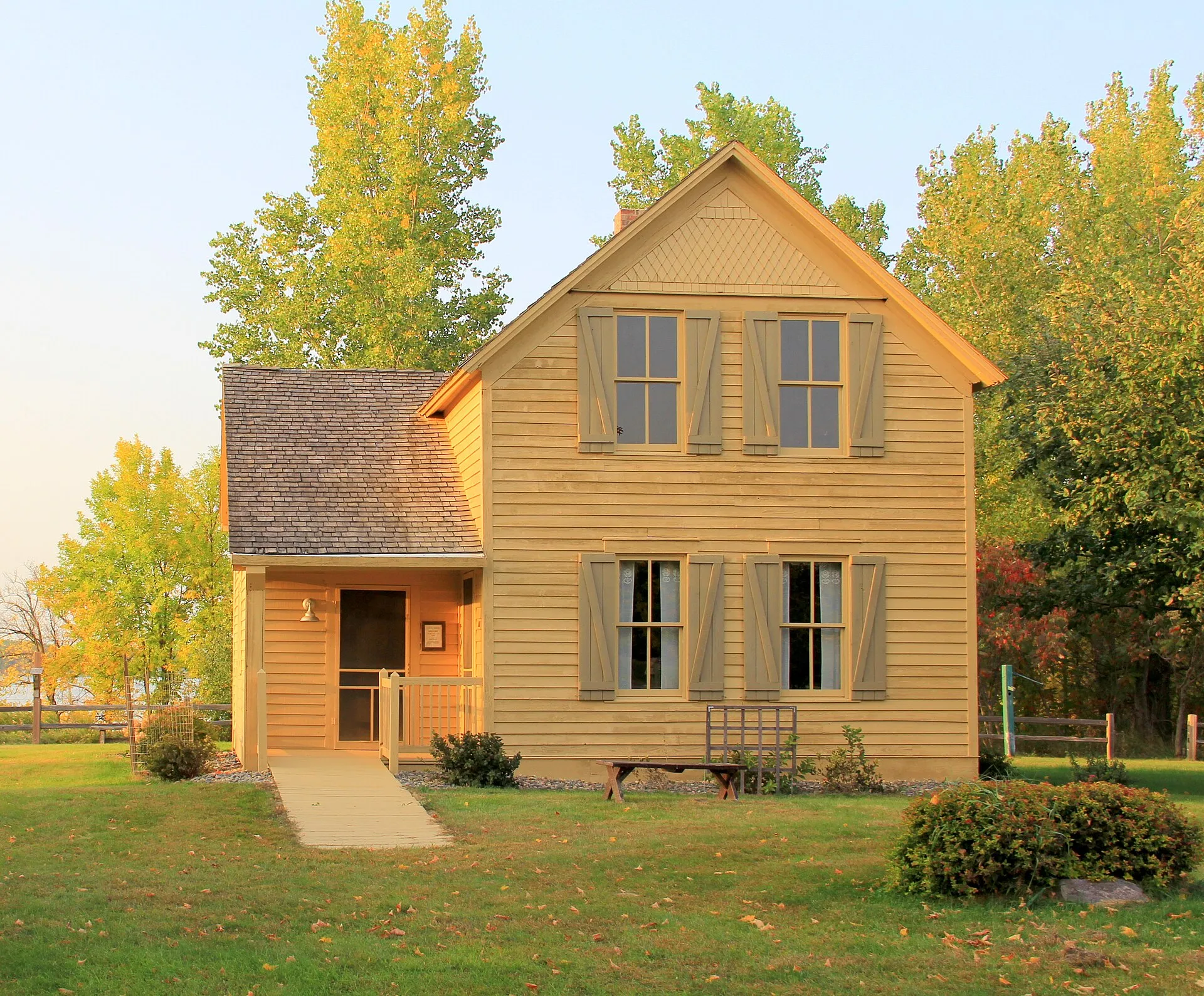 Karl Oskar House, in Ki-Chi-Saga Park, Lindstrom, Minnesota, USA. Swedish pioneer home that was the inspiration for author Vilhelm Moberg's The Emigrants series. Operated by the Lindstrom Historical Society..