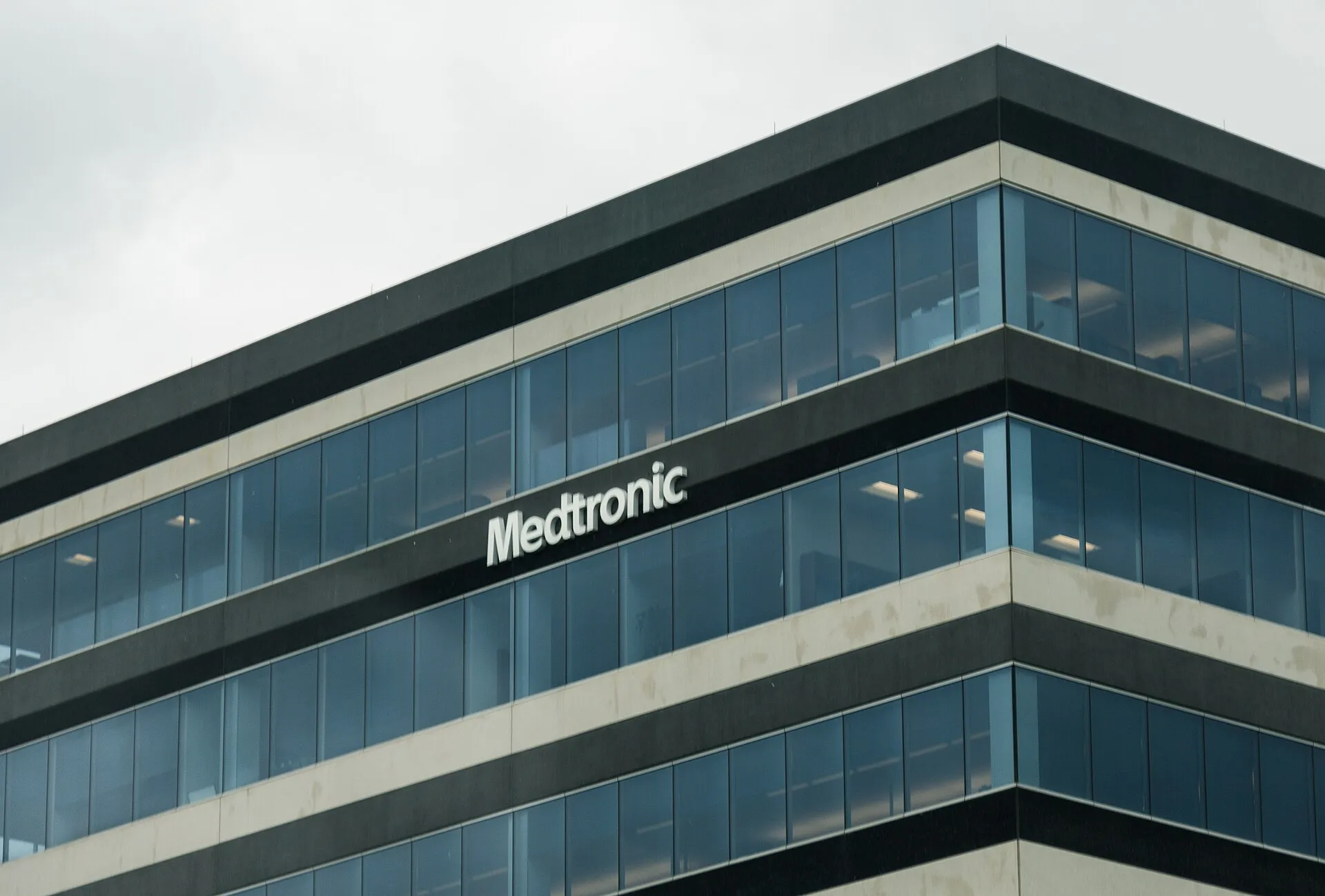 The Medtronic headquarters at 8200 Coral Sea Street NE, Mounds View, Minnesota..