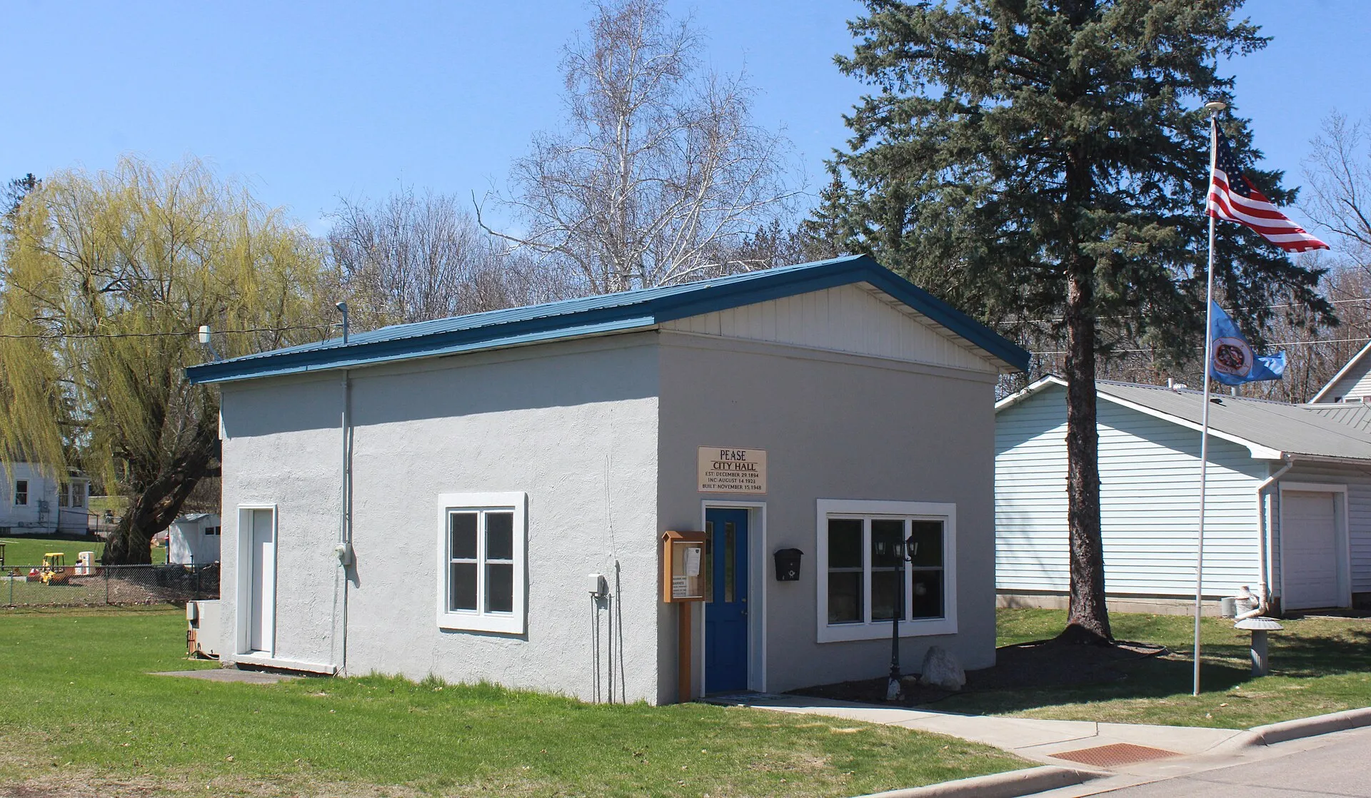 City hall of Pease, Minnesota.