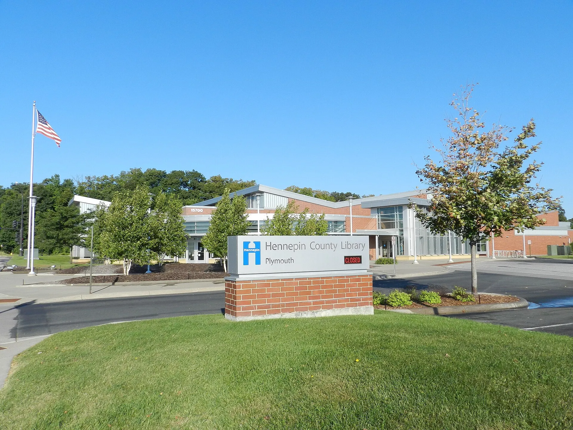 Photo of the Plymouth branch of the Hennepin County Library located in Plymouth, Minnesota ..
