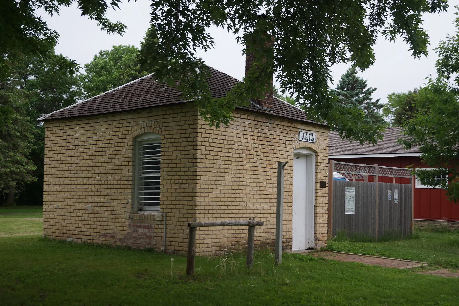 Randolph Jail (Built 1904) at the Dakota City Heritage Village, 4008 220th Street West, Farmington, Minnesota, United States on the Dakota County Fairgrounds.