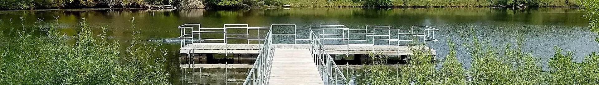 Fishing dock at Taft Lake Taft Park Richfield, Minnesota. United States.