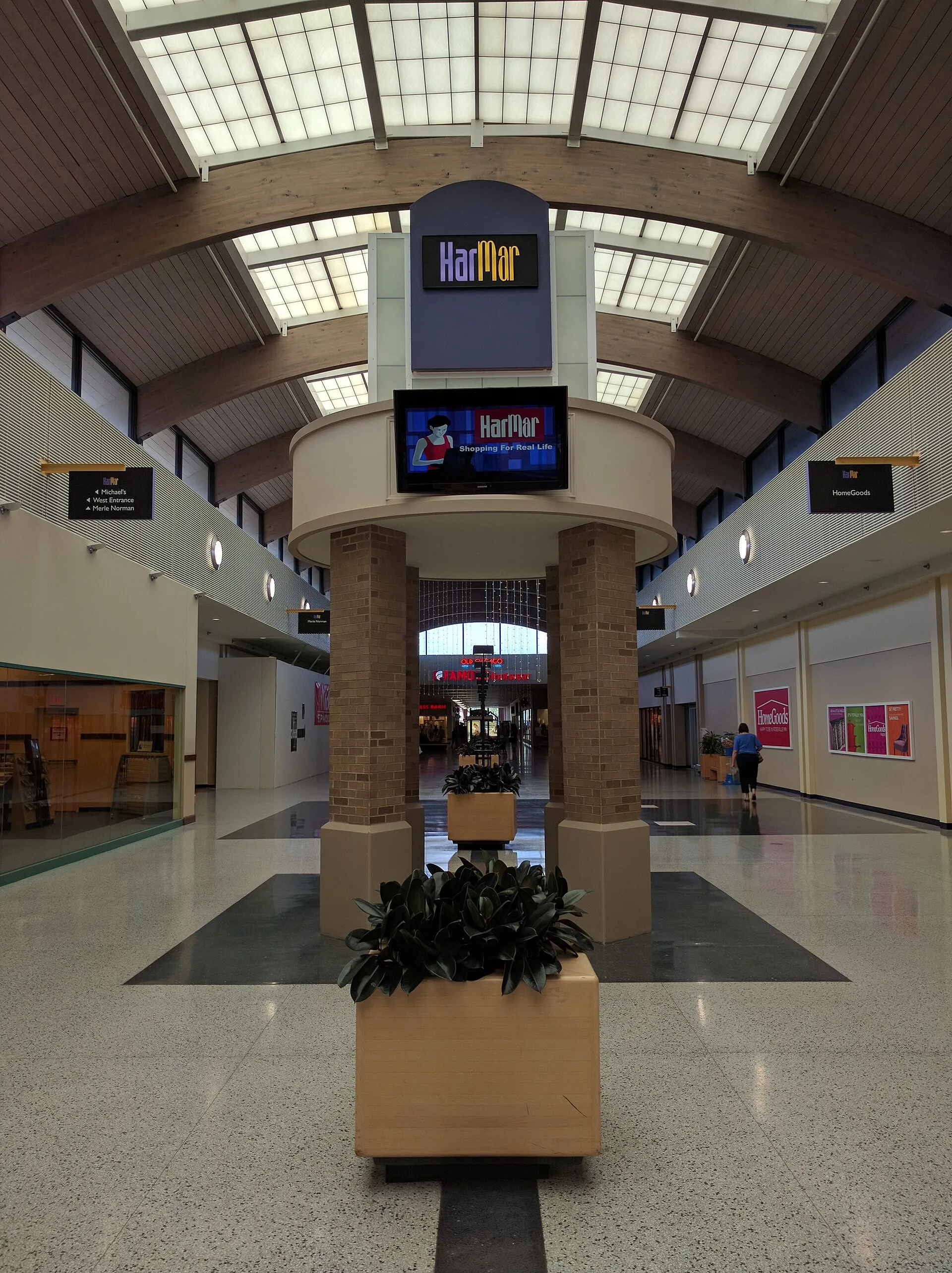Central hallway of this covered shopping mall.