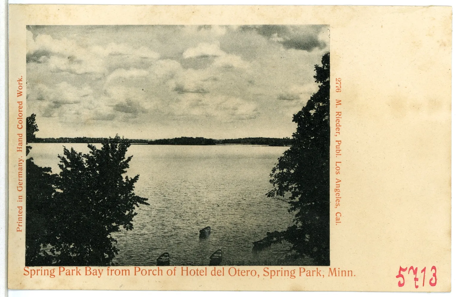 Spring Park; Spring Park Bay from Porch of Hotel del Otero.