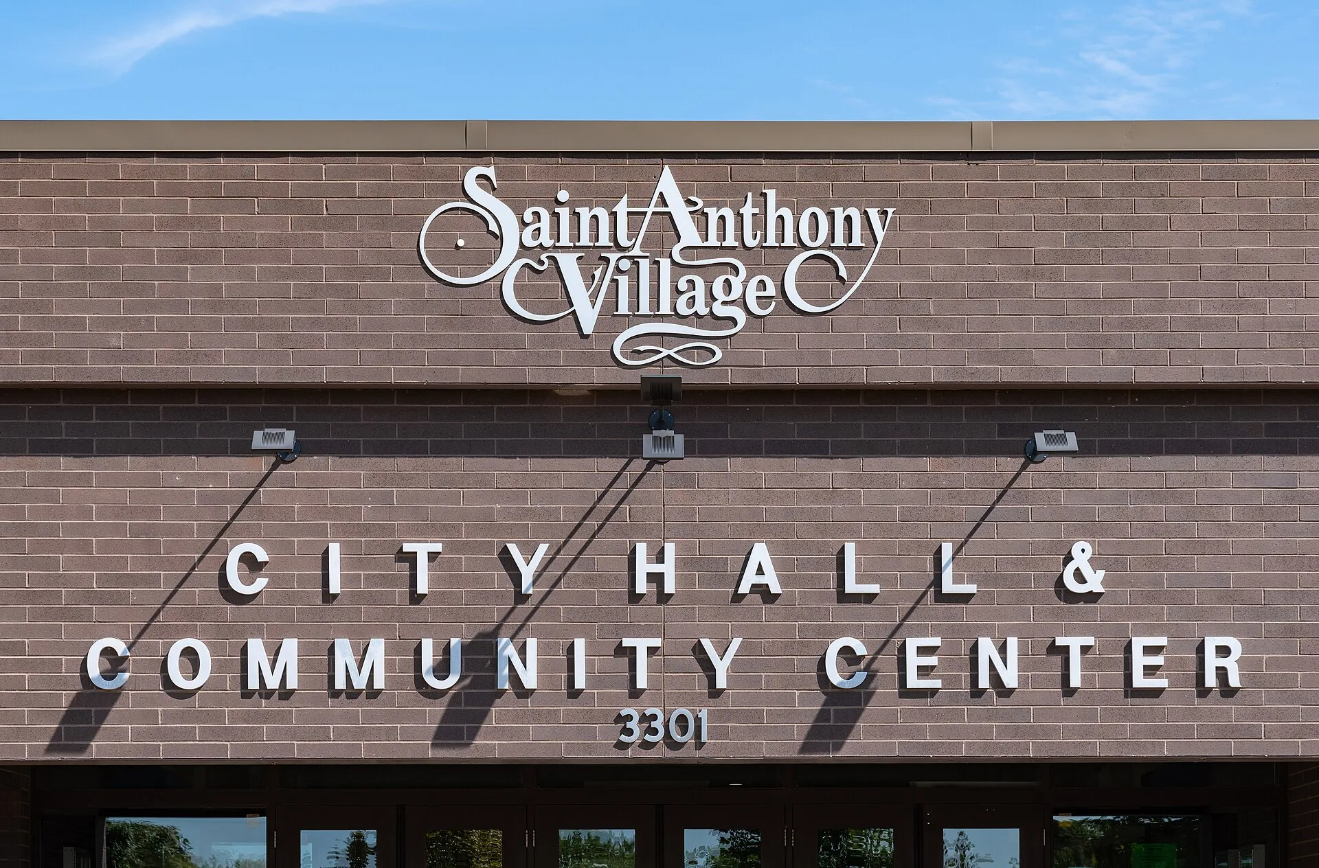 City of Saint Anthony Village City Hall and Community Center at 3301 Silver Lake Road NE, St. Anthony Village, Minnesota..