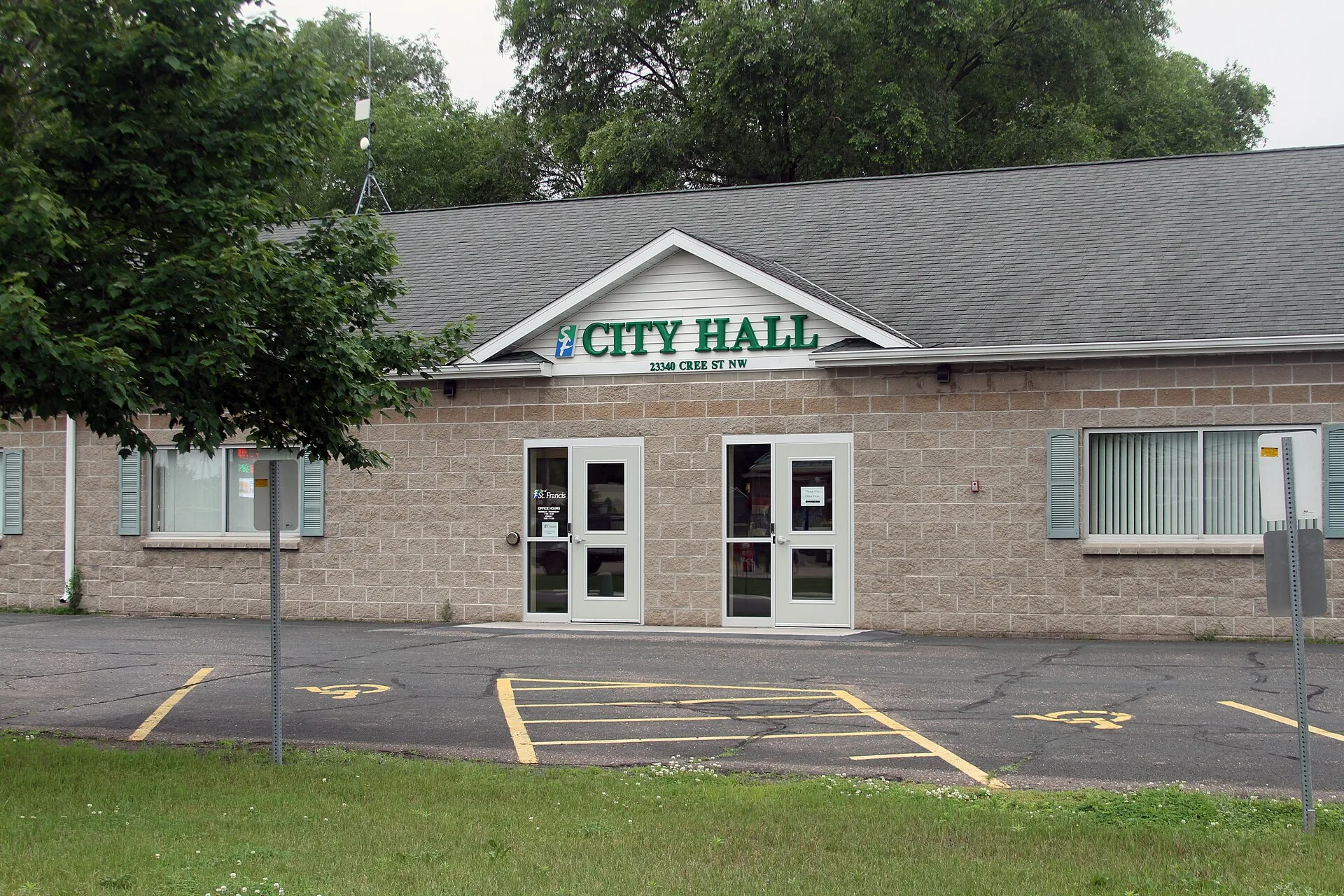 City Hall St. Francis, Minnesota, USA.