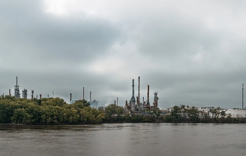 St. Paul Park Refinery (Marathon Petroleum) on the Mississippi River, built 1939.