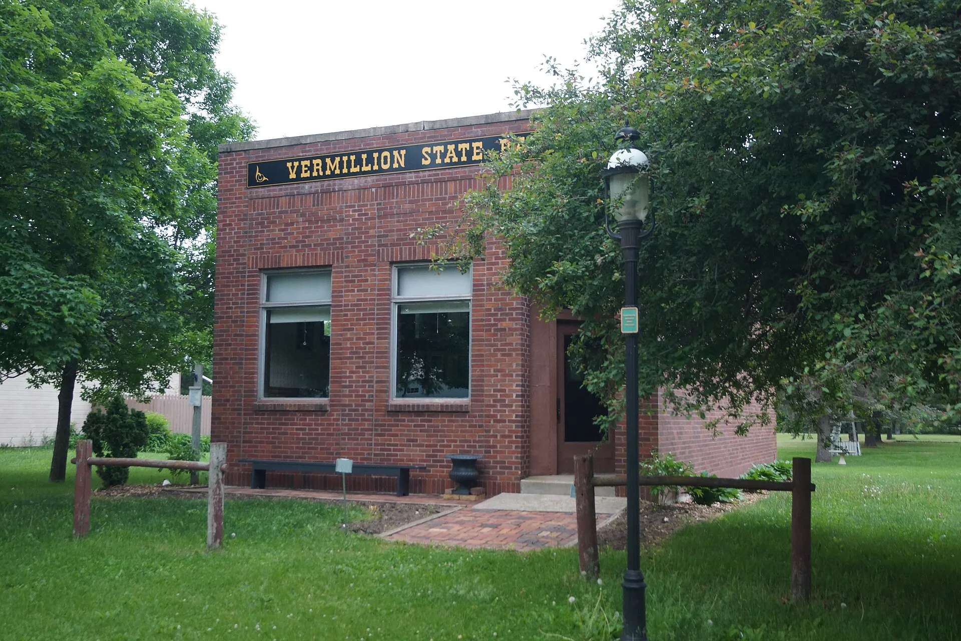 Vermillion State Bank at the Dakota City Heritage Village, 4008 220th Street West, Farmington, Minnesota, United States on the Dakota County Fairgrounds.