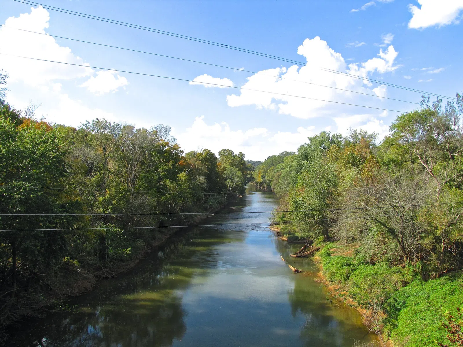 The Red River in Adams, Tennessee, United States.