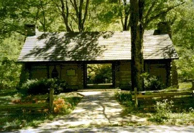 Cabin in Montgomery Bell State Park, whose address is Burns, Tennessee.