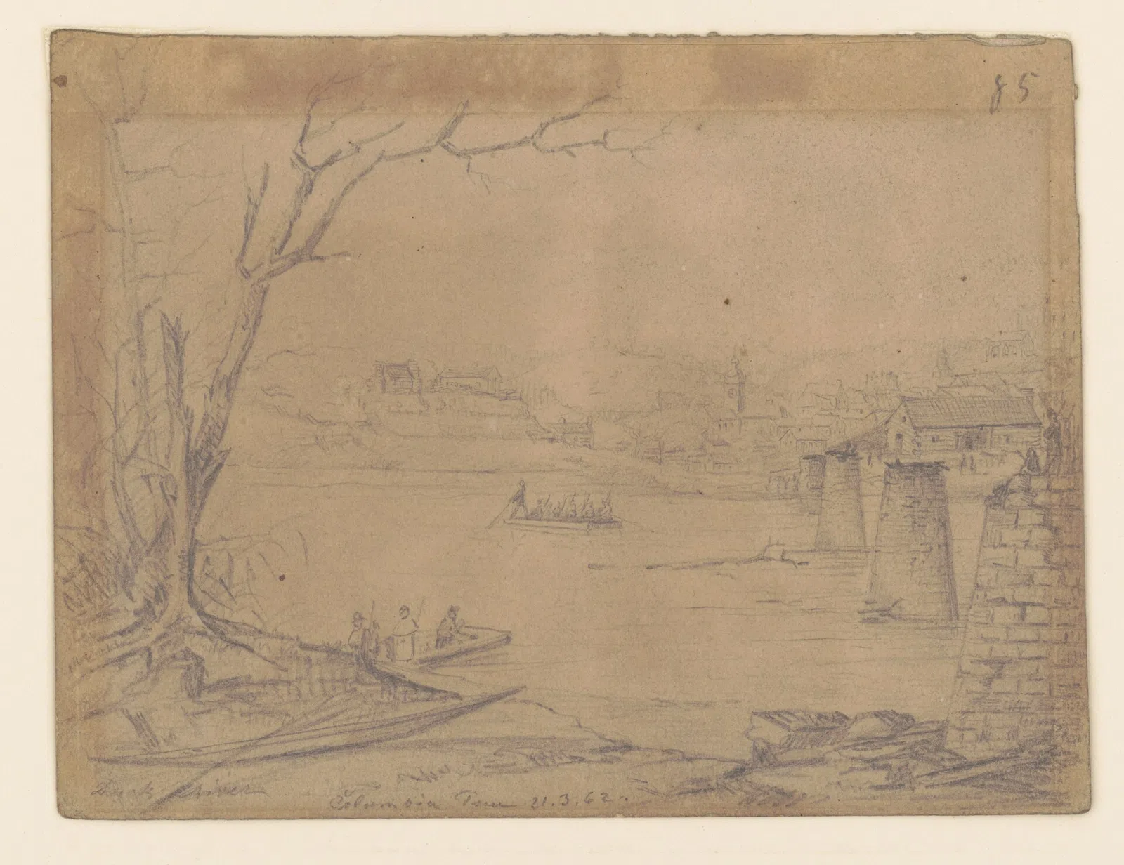 Title: Duck River bridge, Columbia, Tennessee, March 21, 1862