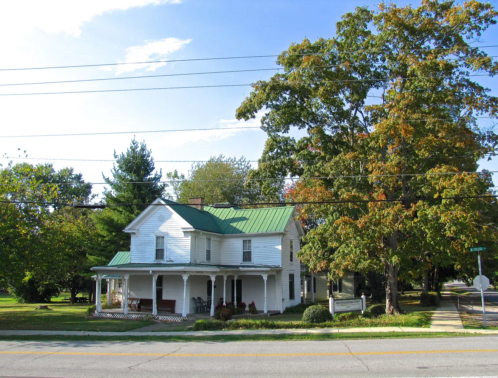 The Granville Babb Sprouse House in Greenbrier, Tennessee, United States, now home to the Greenbrier Historical Society Museum and Library.