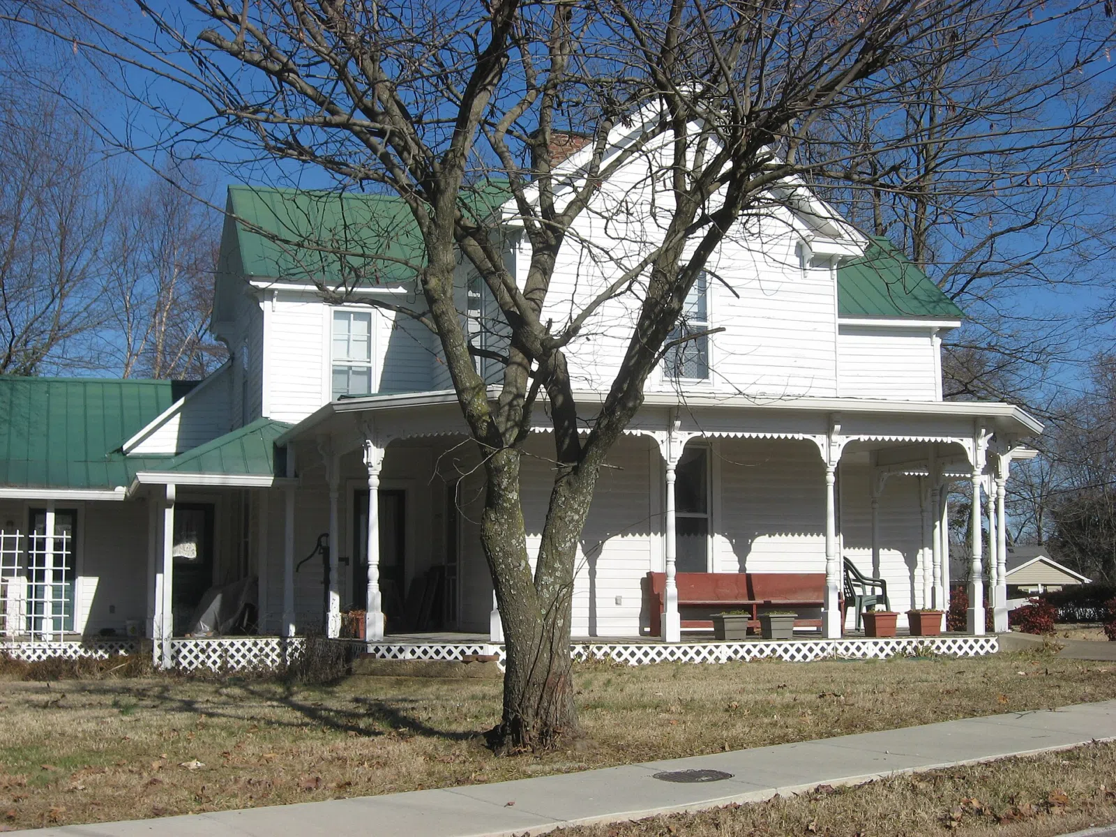 Front of the Granville Babb Sprouse House , located at 205 W. College Street in Greenbrier , Tennessee , United States . Now a historical society museum and library, it is listed on the National Register of Historic Places .