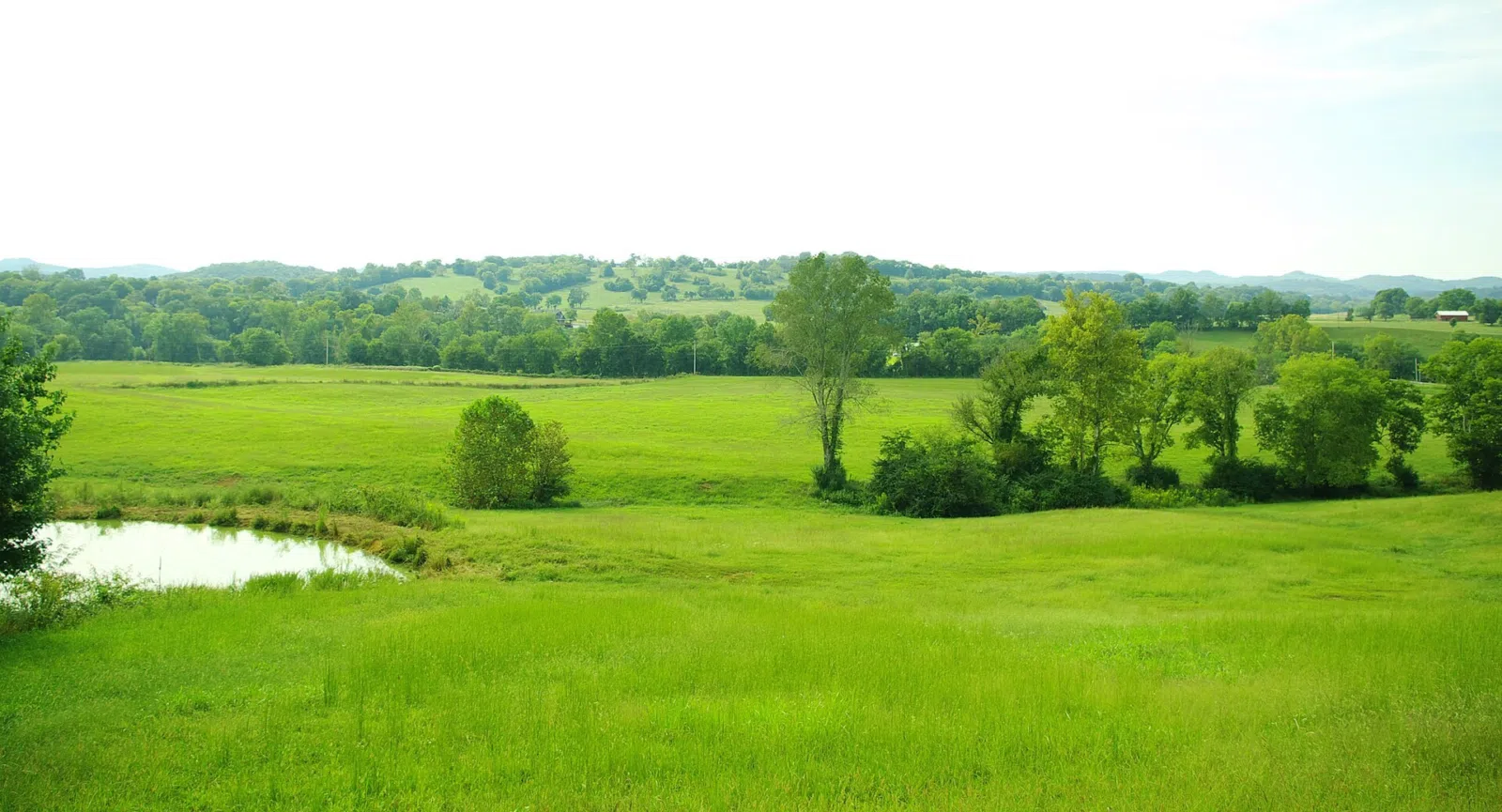 Rural Smith County, Tennessee, looking across the Caney Fork valley — Hickman is an unincorporated community in Smith County.