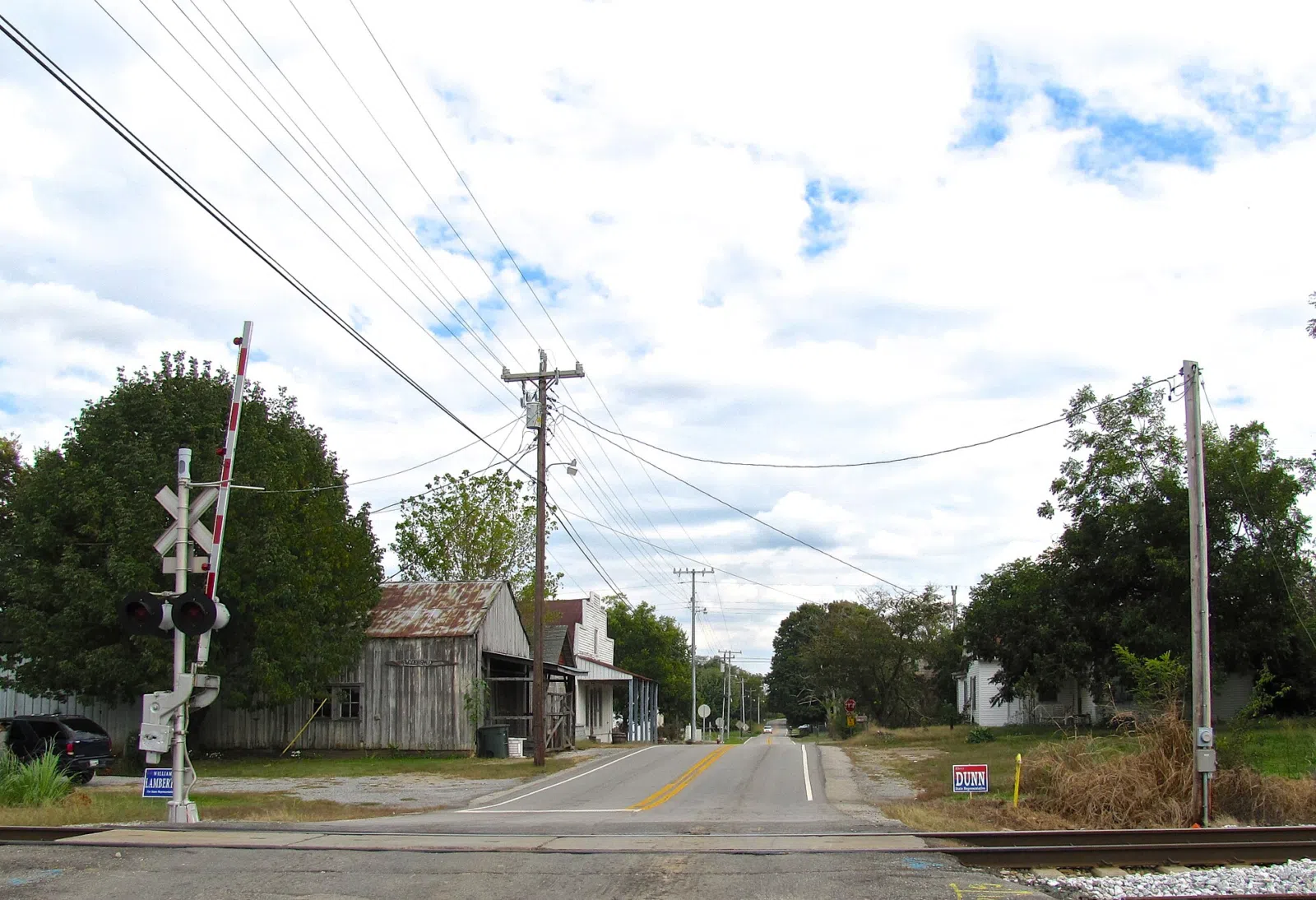 View along Main Street (State Route 259) in Mitchellville, Tennessee, United States.