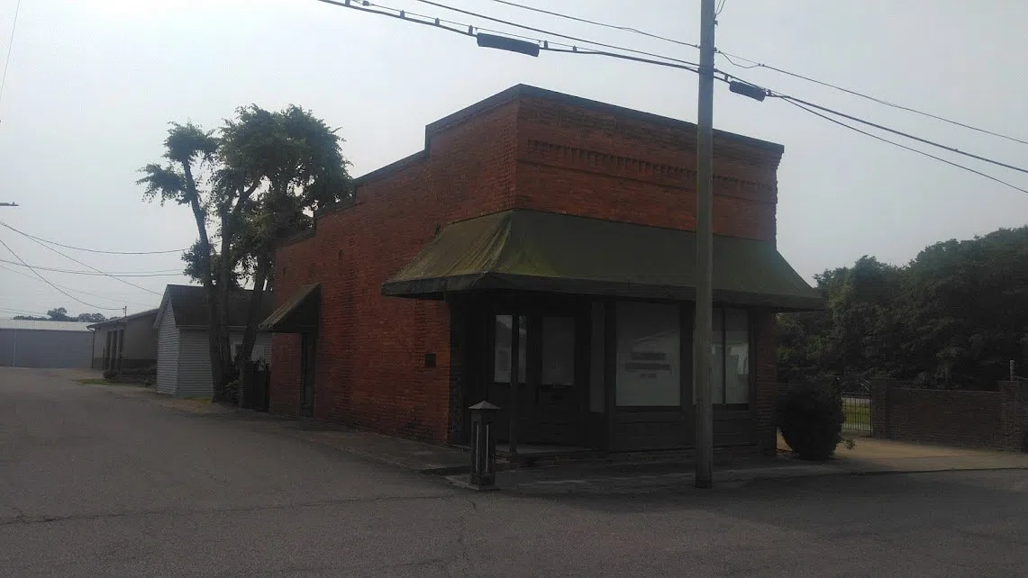 The former Farmers & Merchants Bank Building of White Bluff, Tennessee. Built in 1904. Also served as the towns post office. Now houses a construction company. Added to NRHP in 1993.