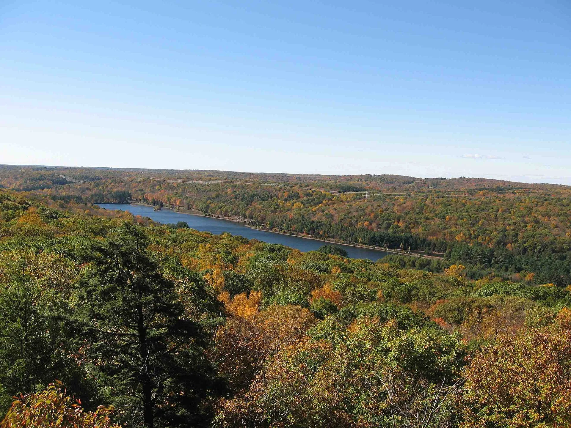 Lake Watrous from the Blue-Blazed Regicides Trail.
