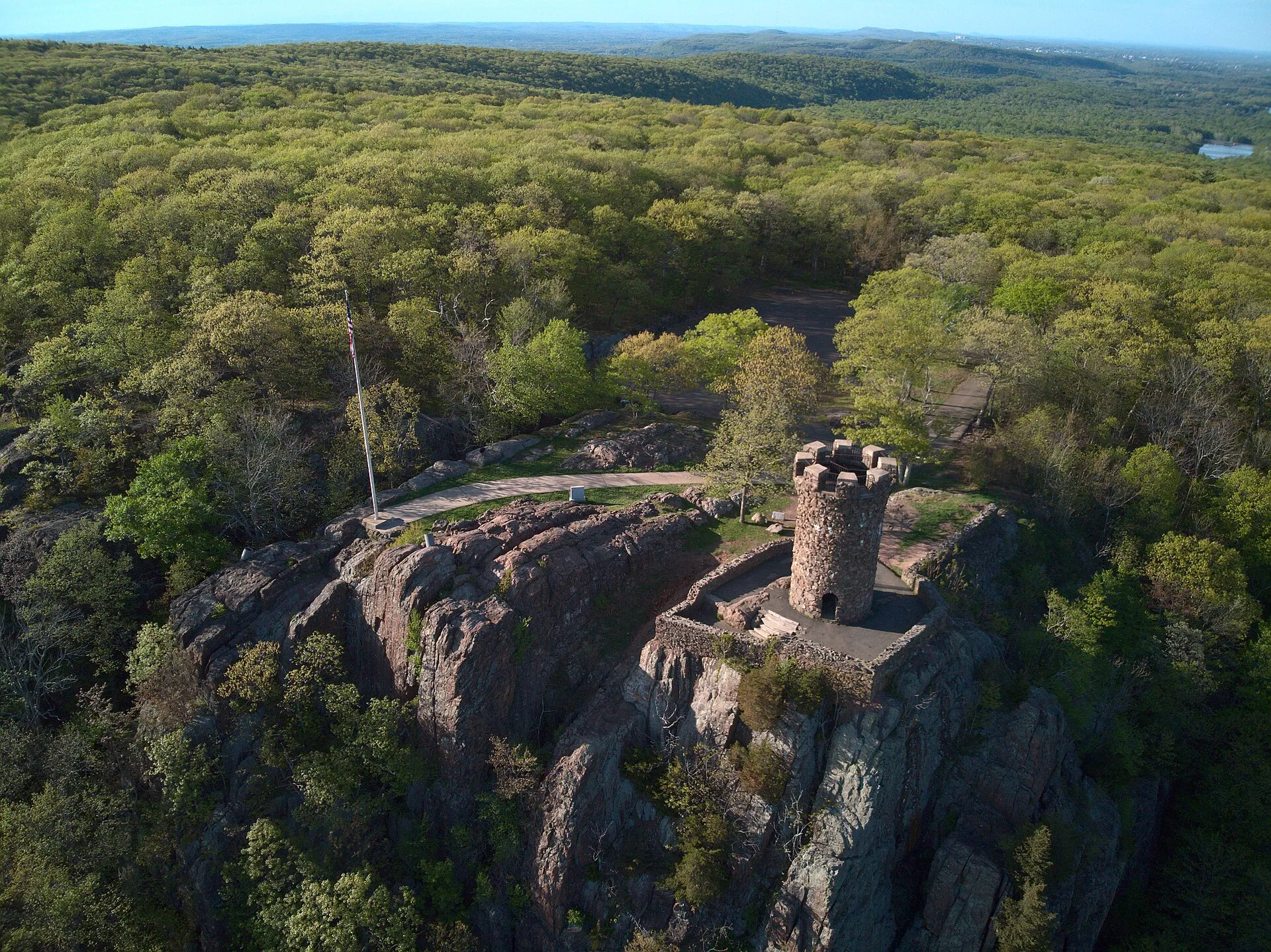 Castle Craig on East Peak in the Hanging Hills (dedicated 1900).
