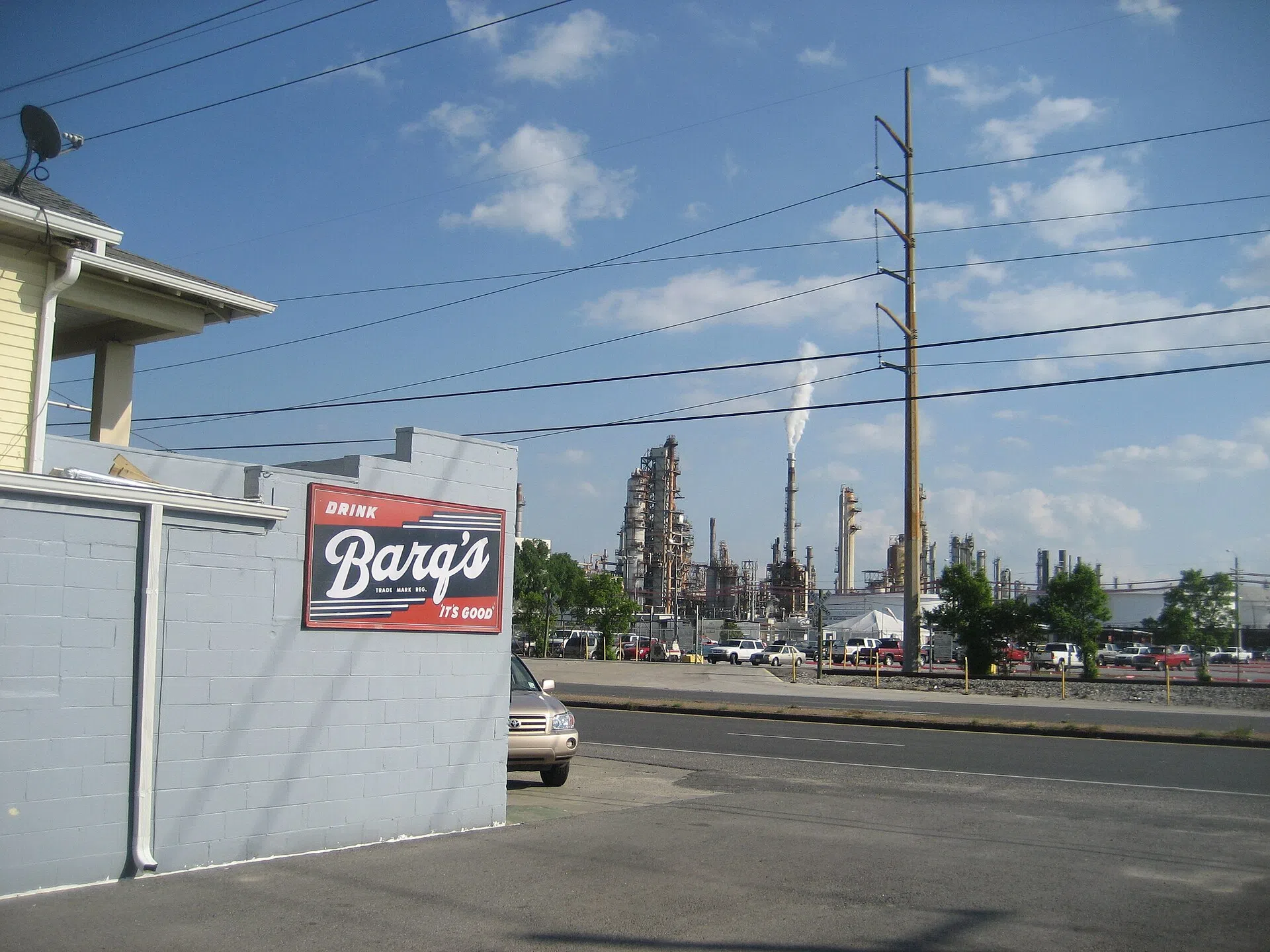 View on St. Bernard Highway looking riverward, Chalmette, Louisiana