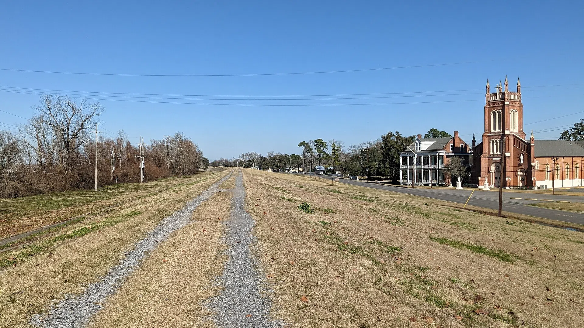On the levee in Convent, Louisiana