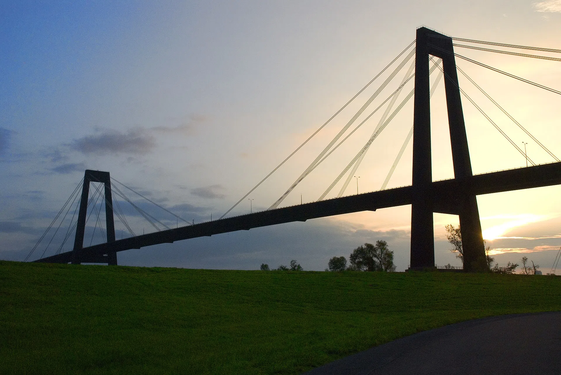 The Luling Bridge (also known as the Hale Boggs Memorial Bridge) is a cable-stayed bridge over the Mississippi River in St. Charles Parish, Louisiana