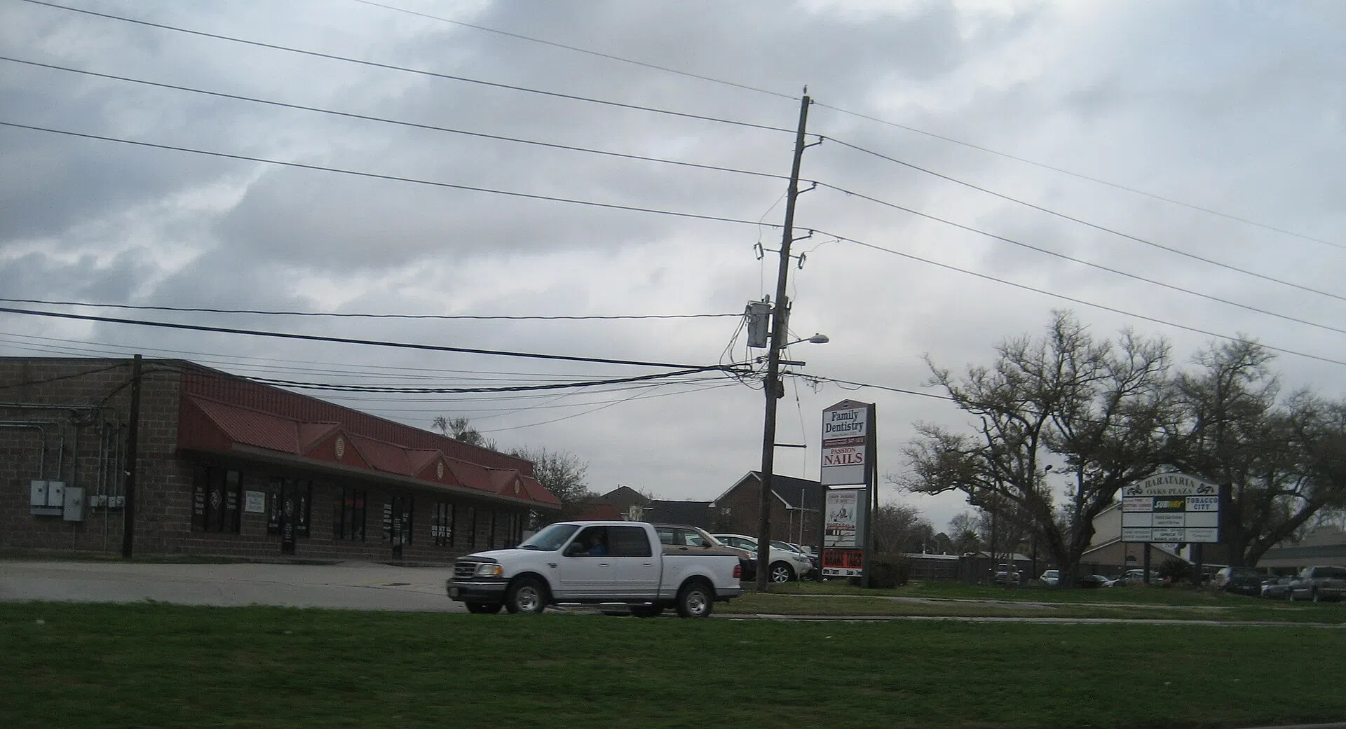 Marrero, Jefferson Parish, Louisiana. Commercial strip along Barataria Boulevard in southern part of Marrero