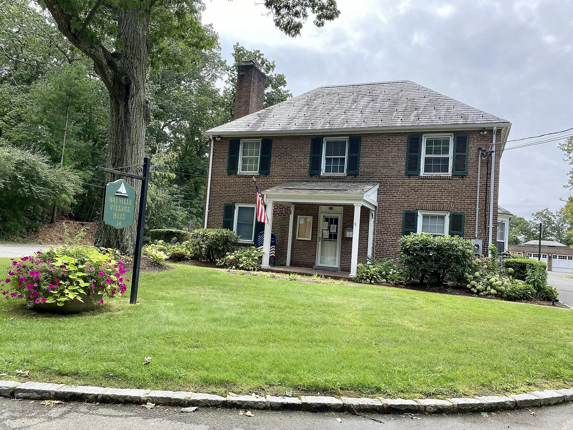 The Bayville Village Hall, Library, and Museum in Bayville, Long Island, New York on August 29, 2021