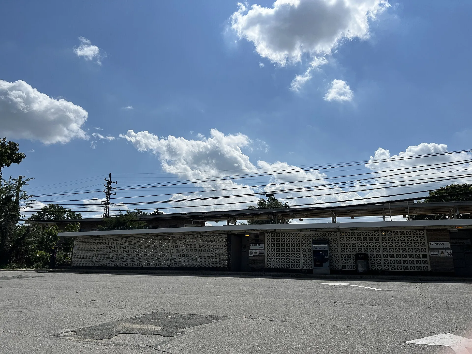 The Bellerose LIRR Station in the Inc. Villages of Bellerose and Floral Park, NY on August 31, 2022, as seen from the Bellerose side