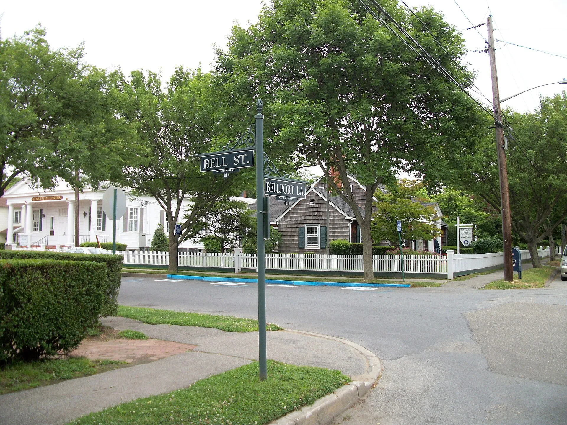 Bellport Village Hall and some two other historic structures in the Bellport Village Historic District (formerly known as the "Bell