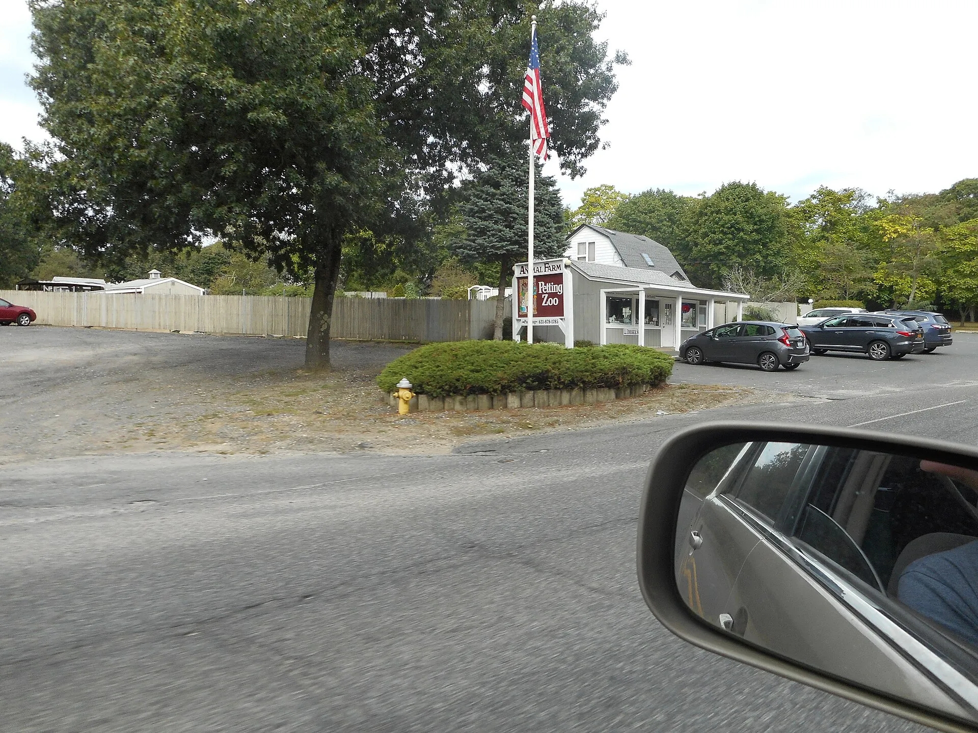 The Animal Farm Petting Zoo as seen from Wading River-Center Moriches Road (former Suffolk County Road 25) which claims to be in