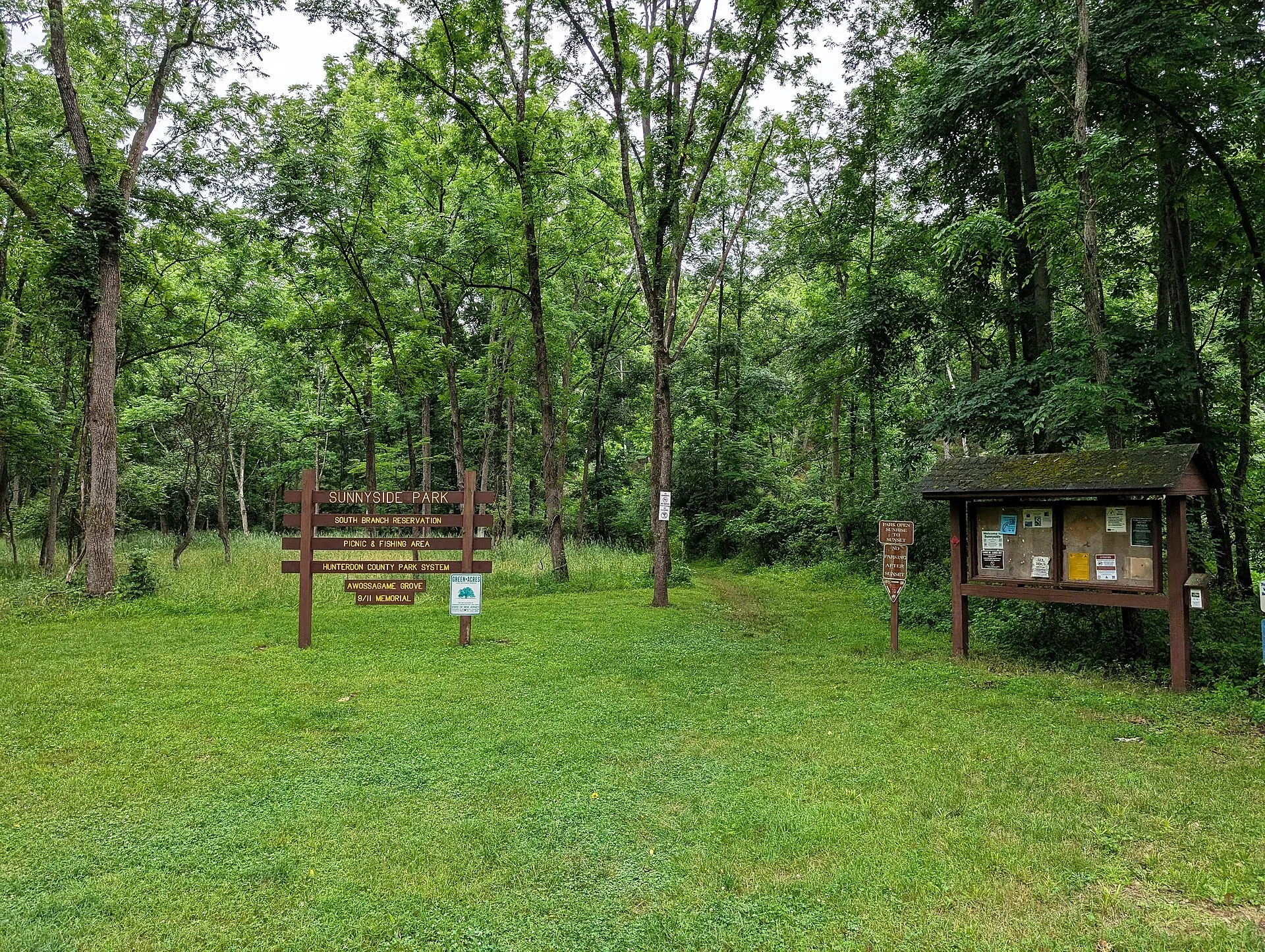 Entrance to Sunnyside Park in Clinton Township, June 2026