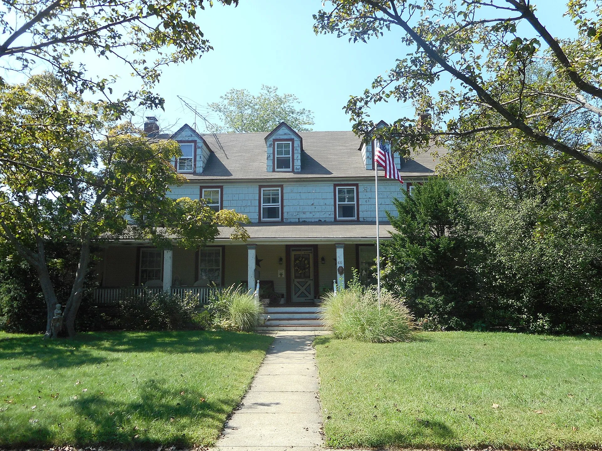 Front view of the historic Denton Homestead in East Rockaway, New York. Further details to come later