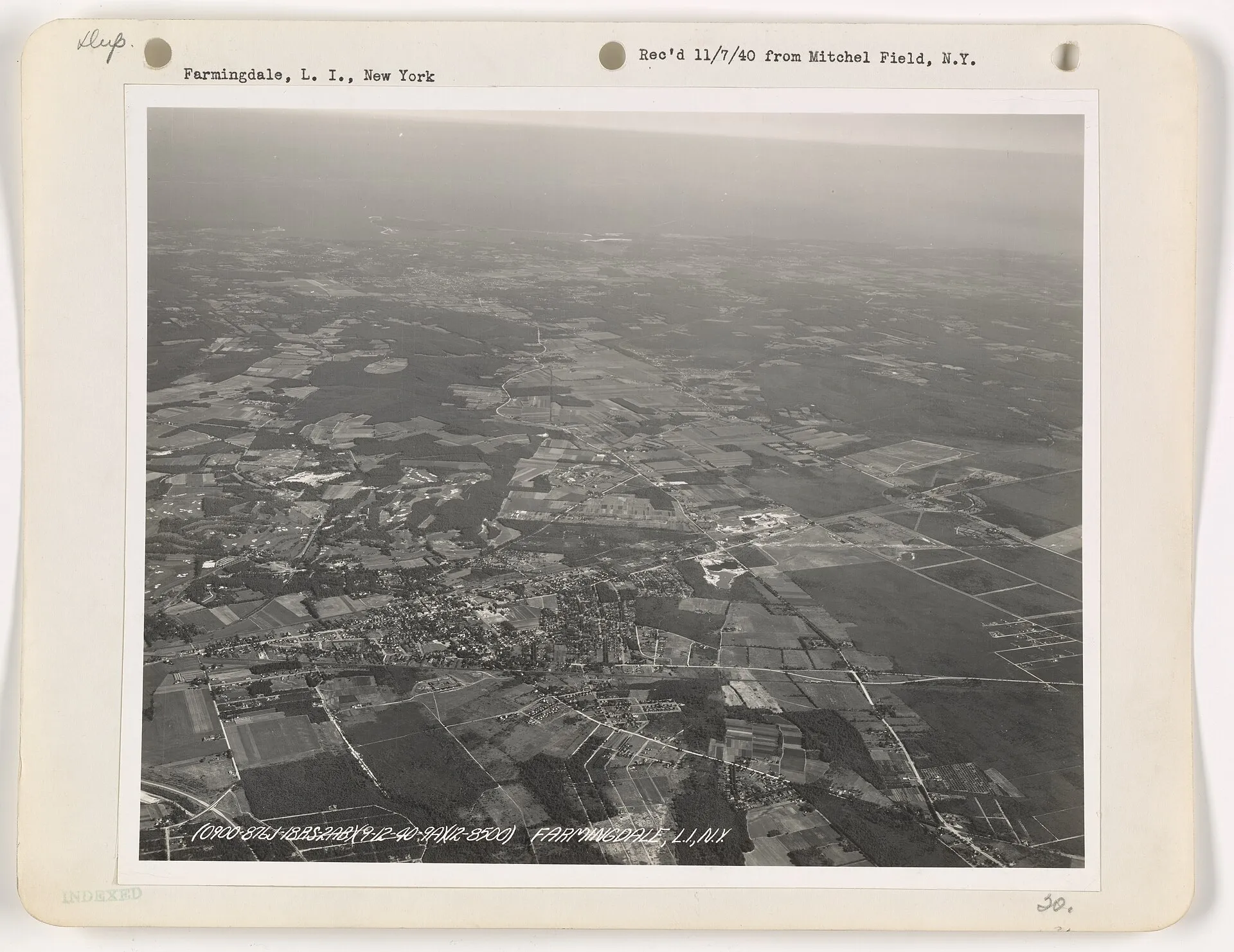 Aerial photograph of Farmingdale, New York, from the U.S. National Archives "Airscapes of American and Foreign Areas" series