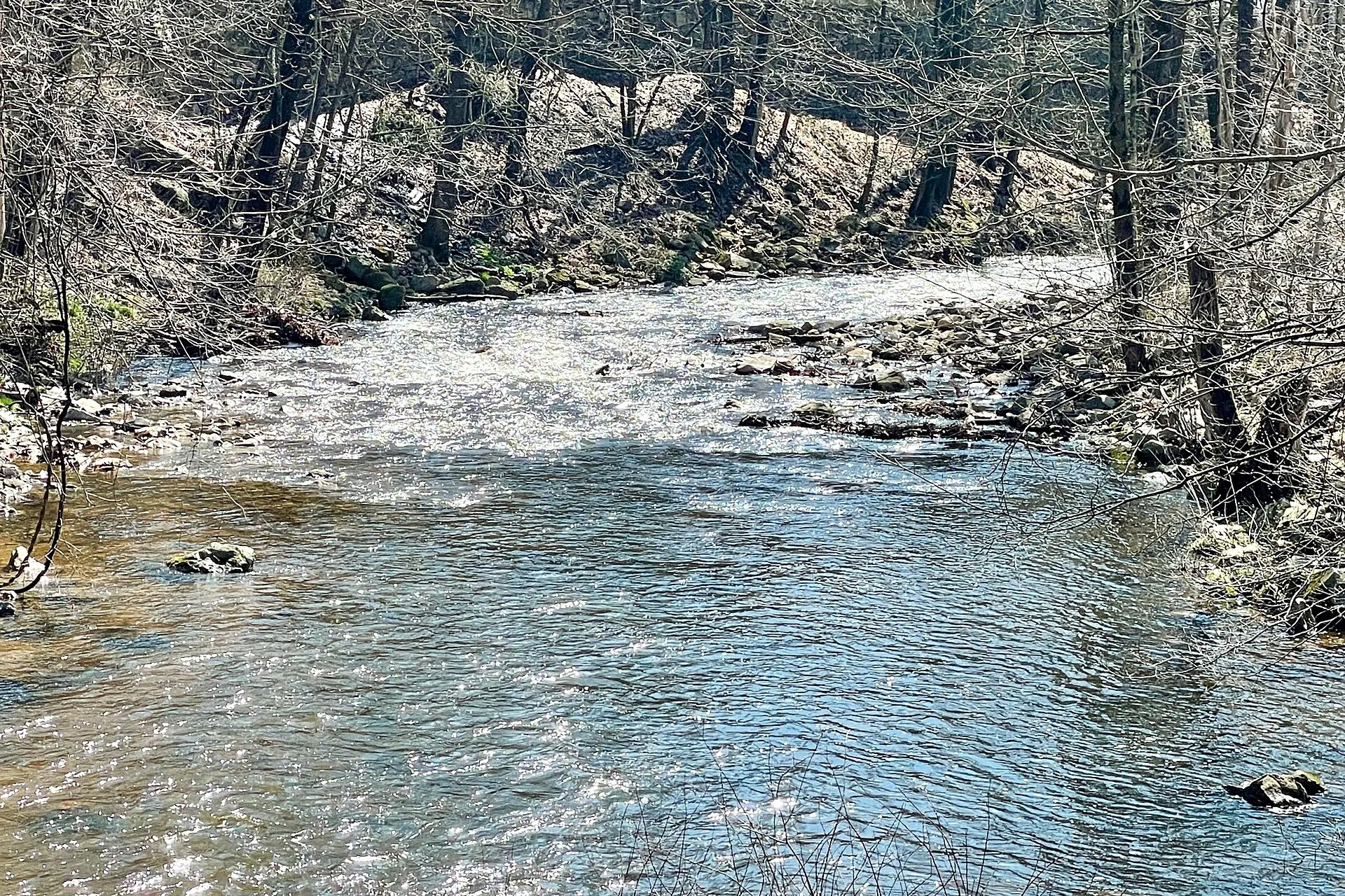 Rapids on the Spruce Run in Glen Gardner, New Jersey