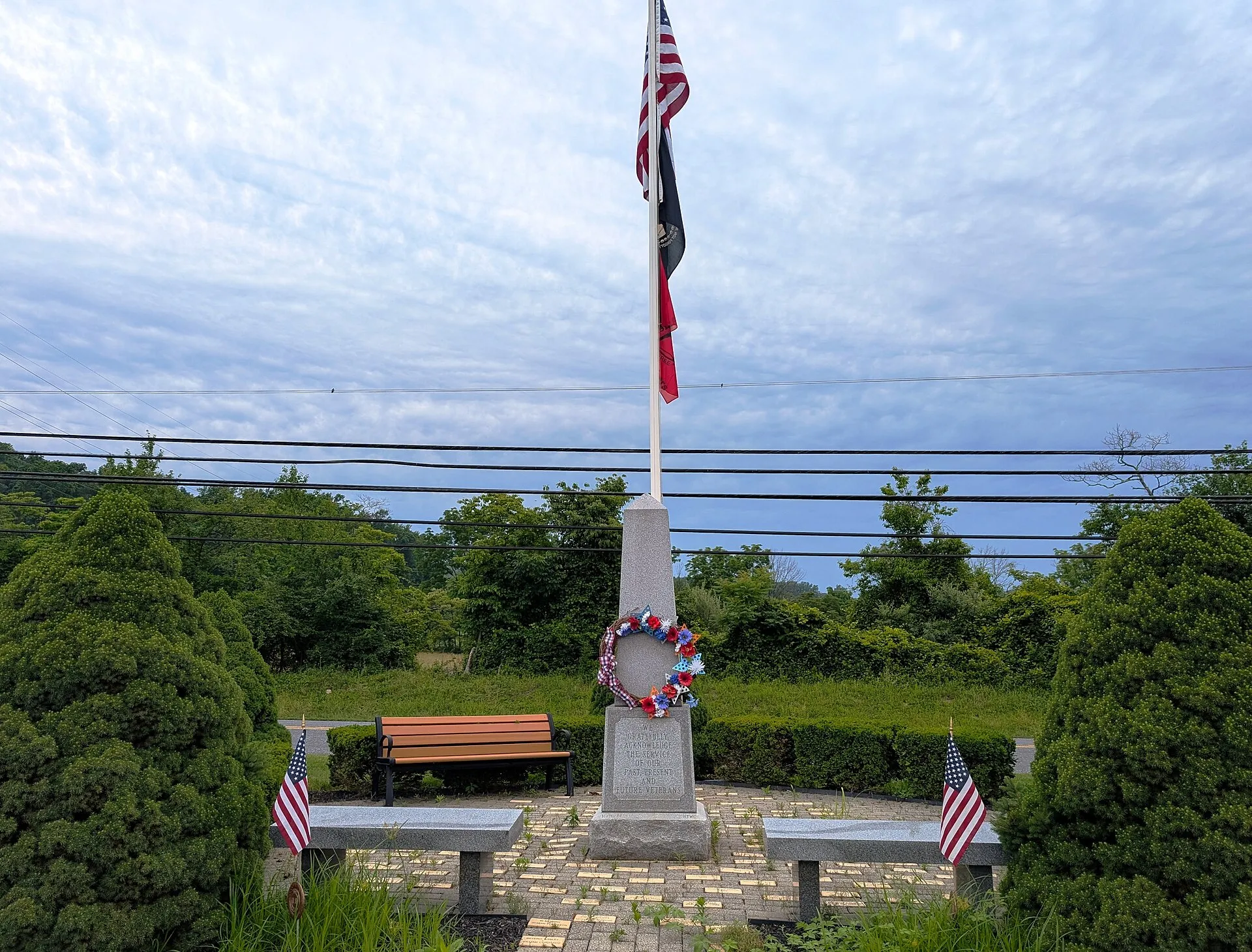 Holland Township veterans memorial at the municipal complex, June 2025
