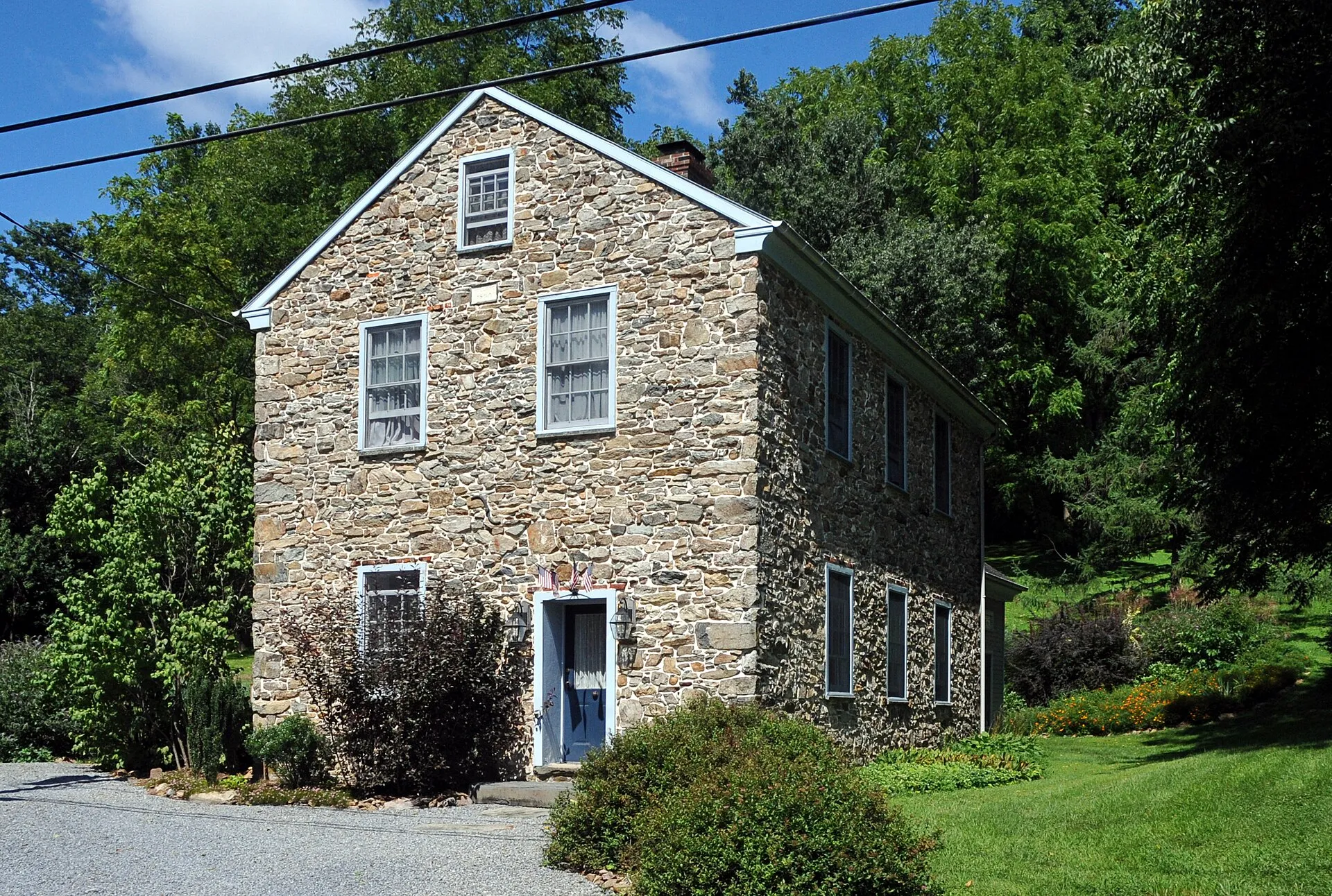 Historic stone house on Church Road, Holland Township — settled circa 1750