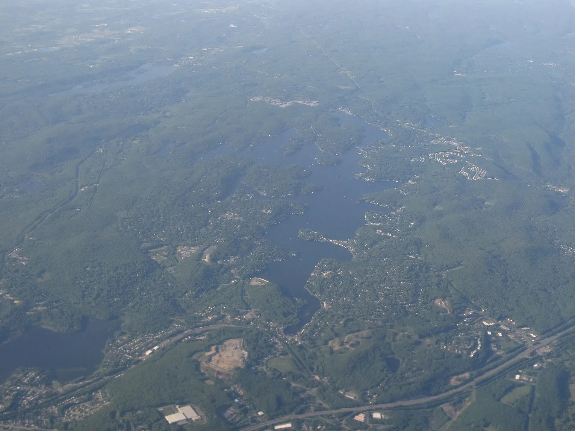 Lake Hopatcong, the largest freshwater body in New Jersey (about 4 square miles), on the Sussex/Morris county border
