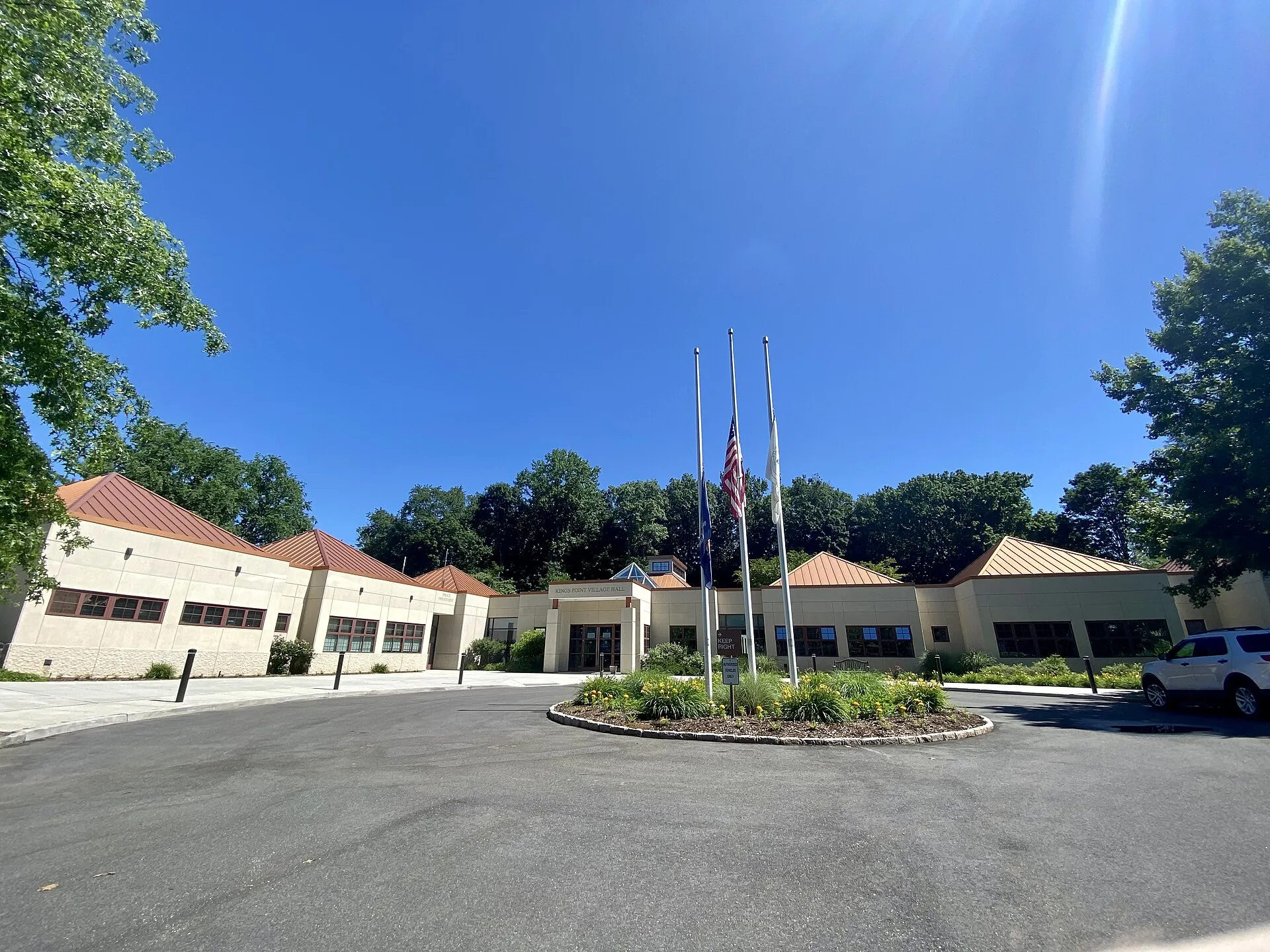 Kings Point Village Hall in the Incorporated Village of Kings Point, Long Island, New York. This photo was taken on June 17, 2021
