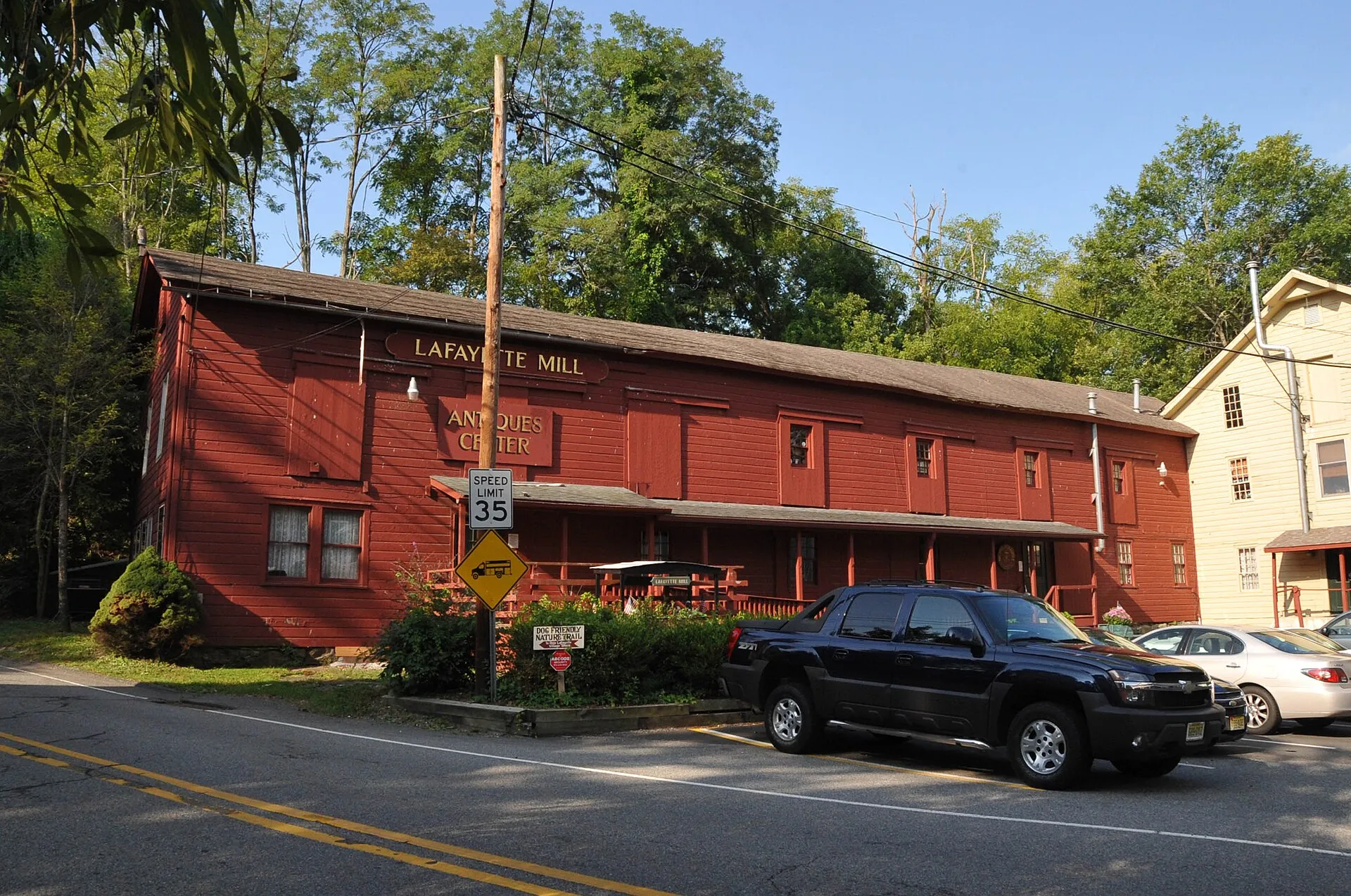 Old Lafayette Mill converted into an antique mall, Lafayette, NJ
