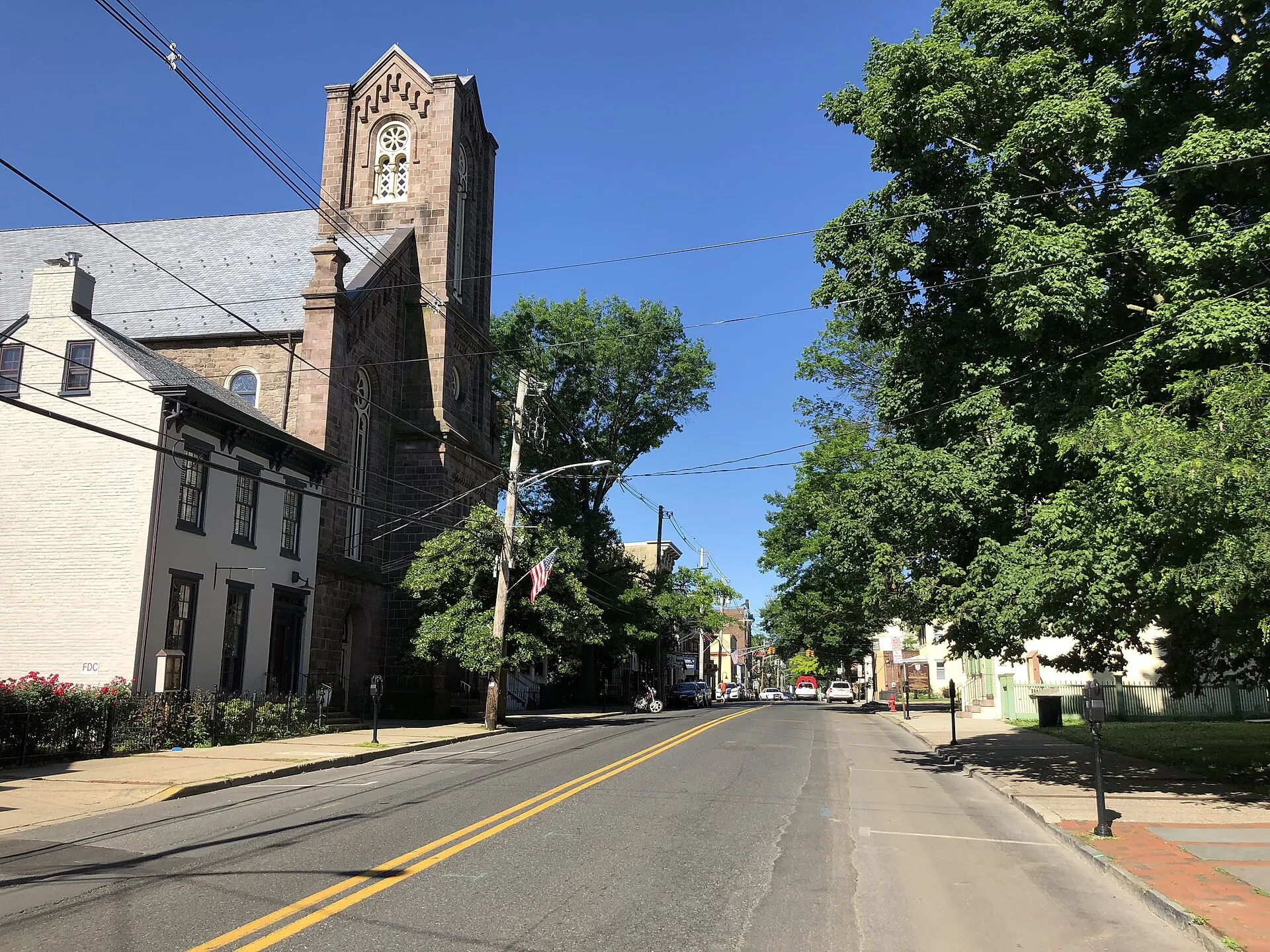 Bridge Street in Lambertville just south of Main Street, June 2018