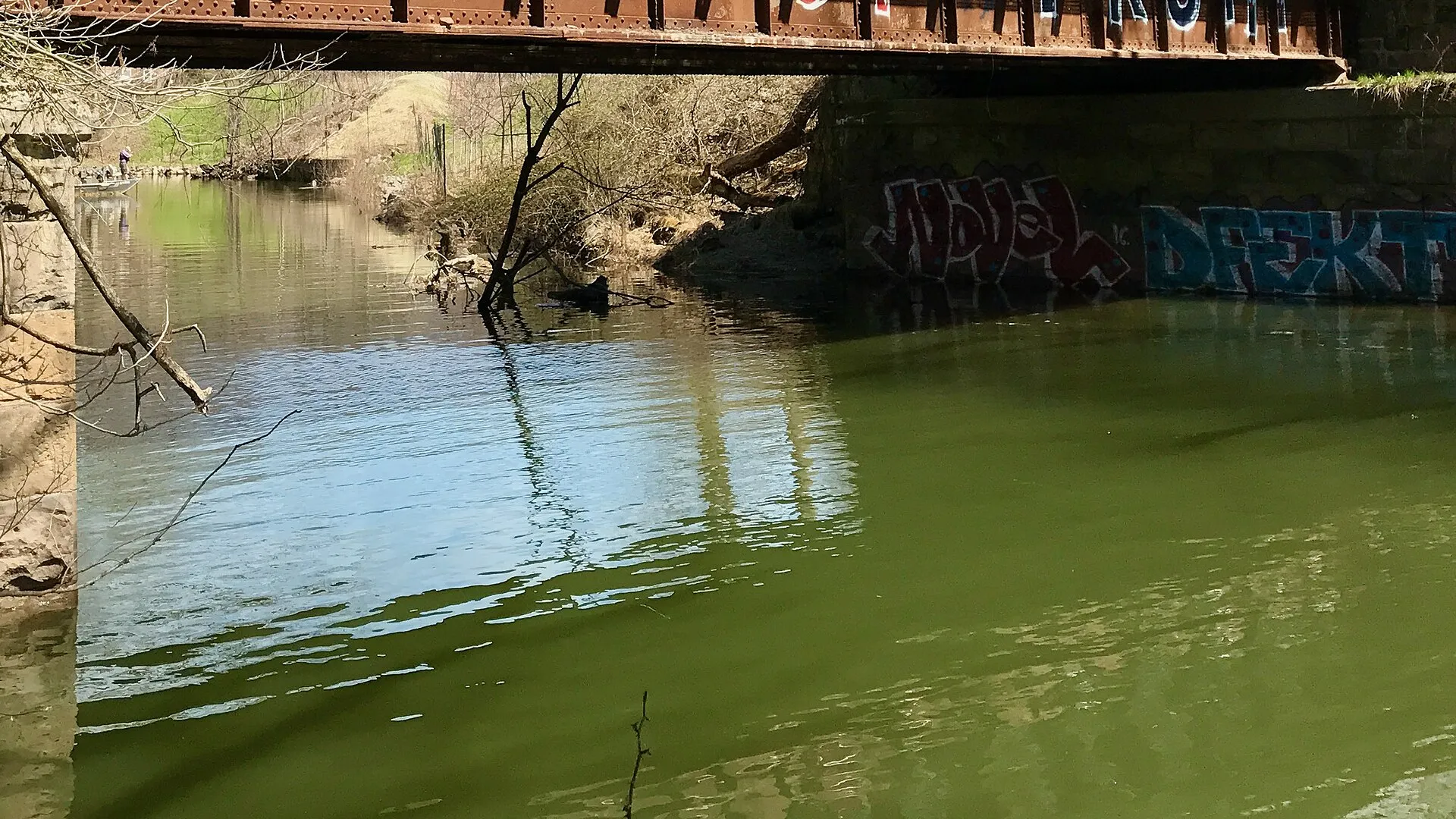 The Hakihokake Creek in Milford, New Jersey