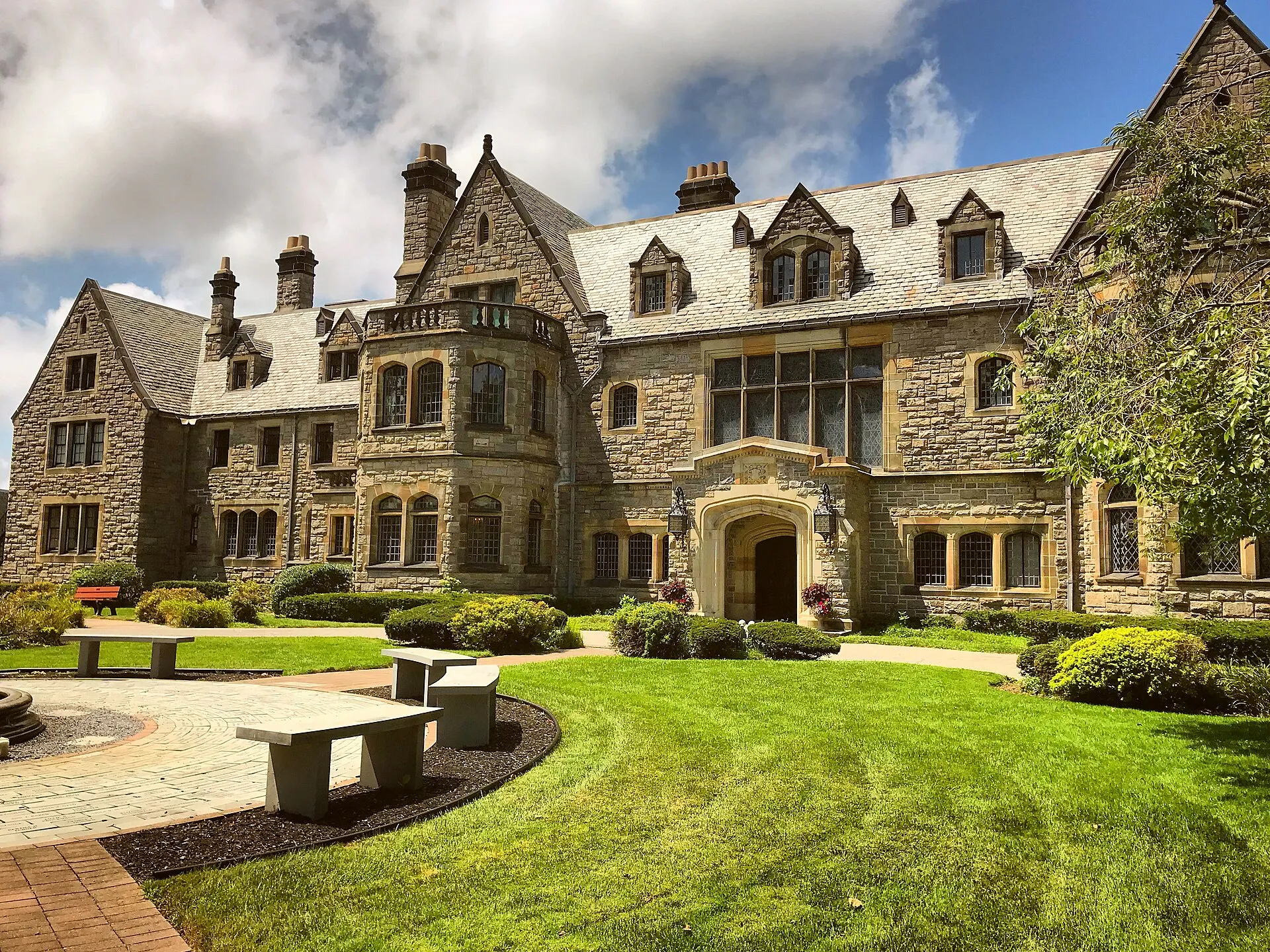 Mill Neck Manor, a Tudor Revival estate and home of the Mill Neck Manor School for the Deaf