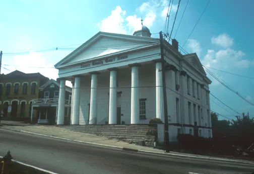 Sussex County Courthouse in Newton, New Jersey, built in 1847, at Spring and Water Streets