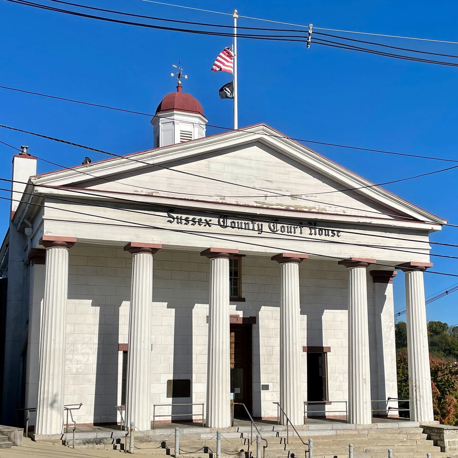 The Sussex County Courthouse, built in 1847, Newton, NJ; contributing property of the Newton Town Plot Historic District