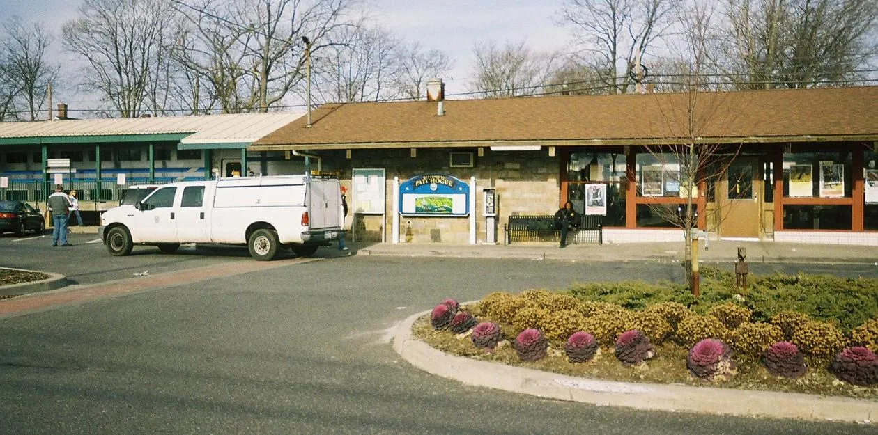 Patchogue (LIRR Station) from the entrance at Division Street and Cedar Avenue