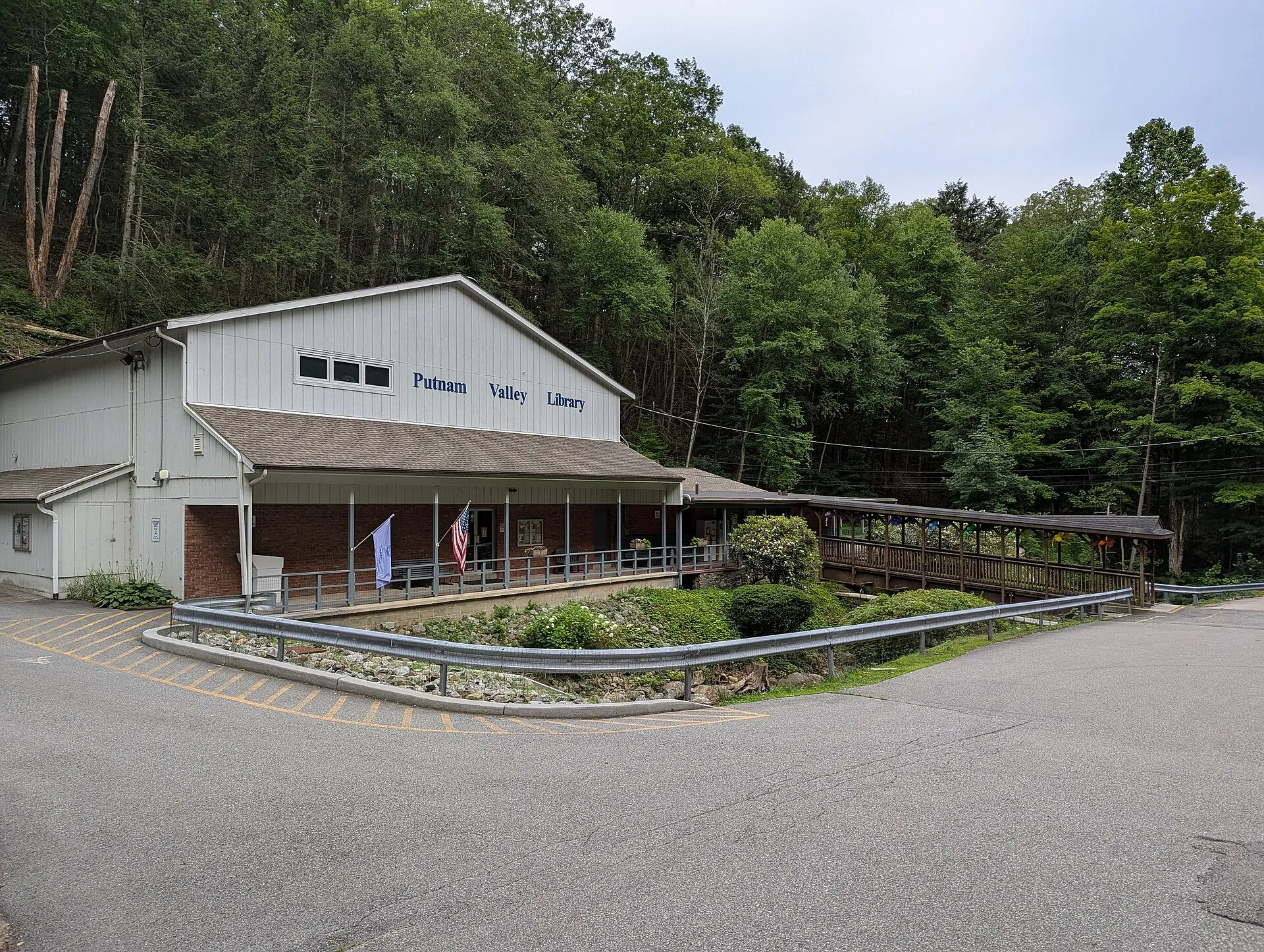 Putnam Valley Free Library as seen from the north side in June 2025