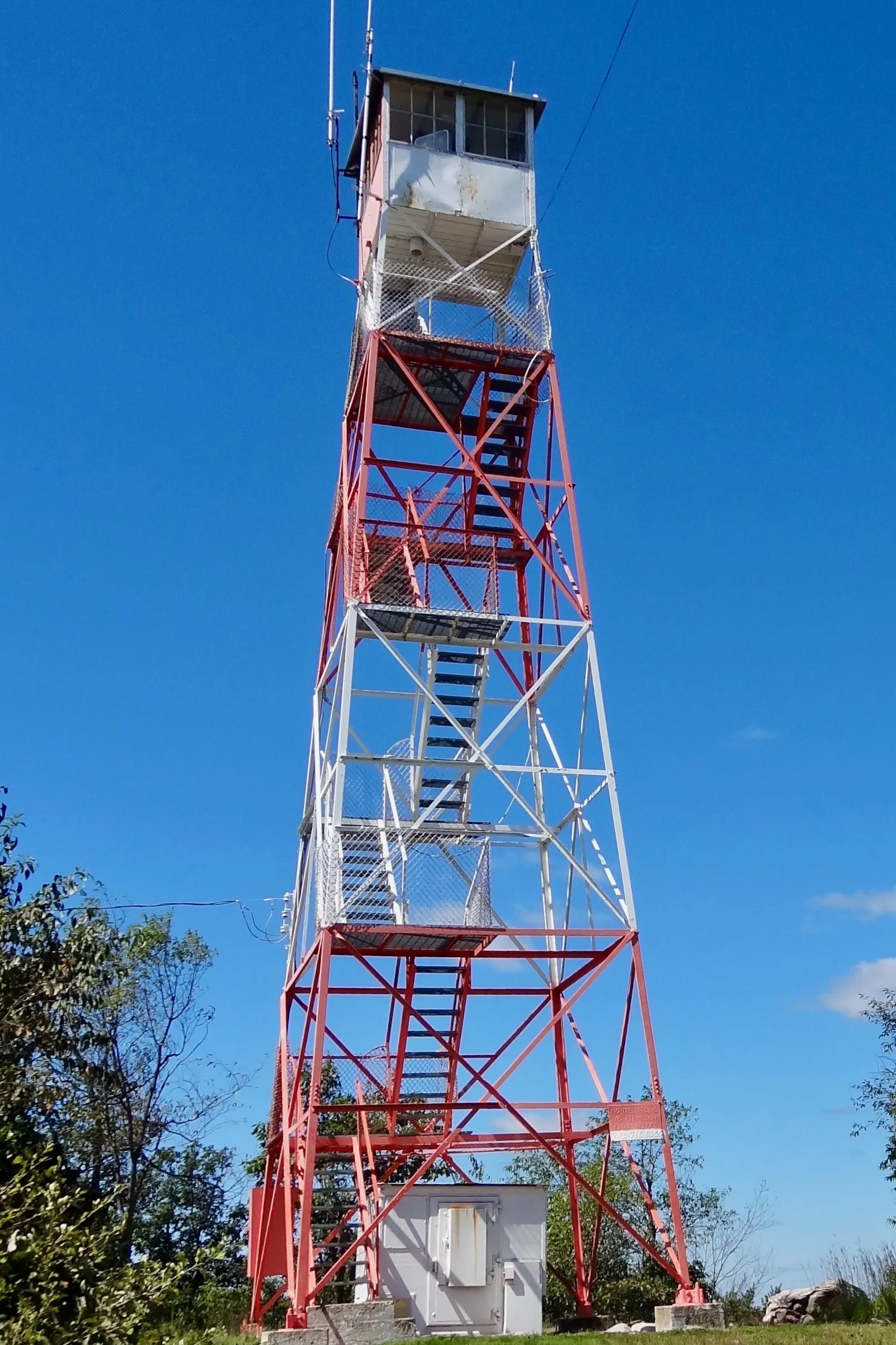 The Culvers Lookout fire tower in Stokes State Forest, New Jersey