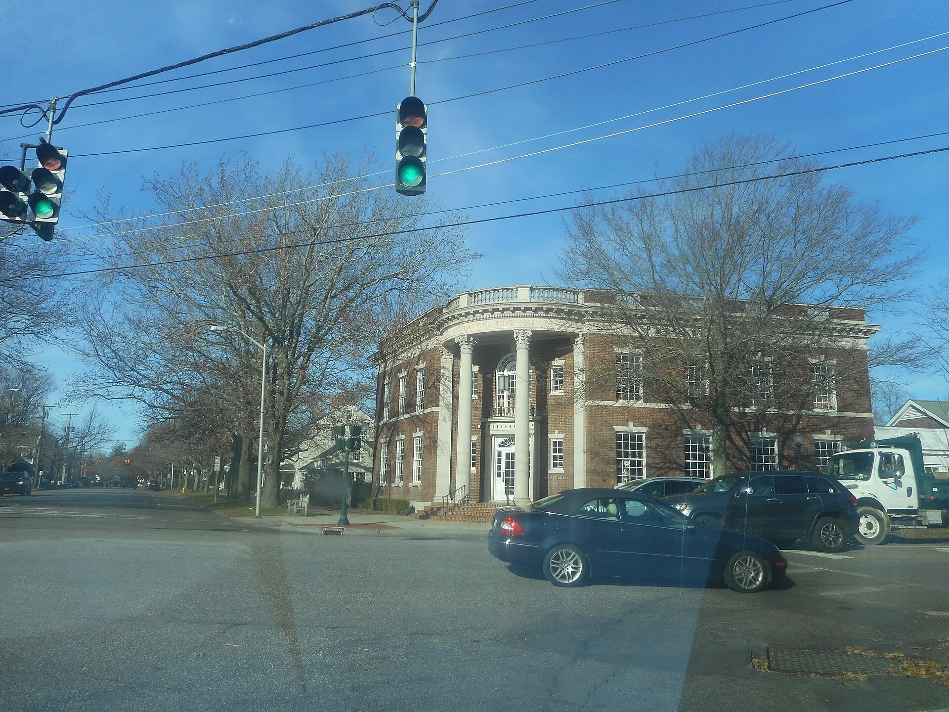The former Southampton Town Hall on the northeast corner of Main Street and Hampton Road, across from Nugent Road (both formerly New