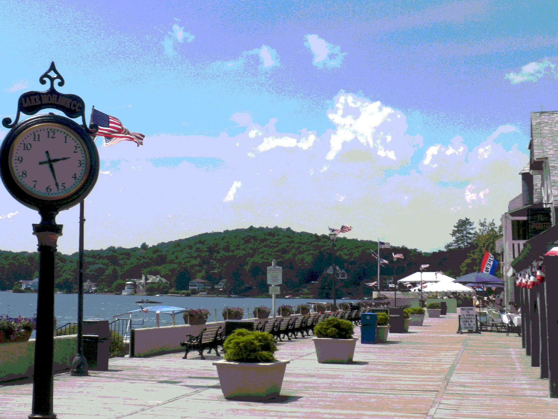 Boardwalk on Lake Mohawk in downtown Sparta