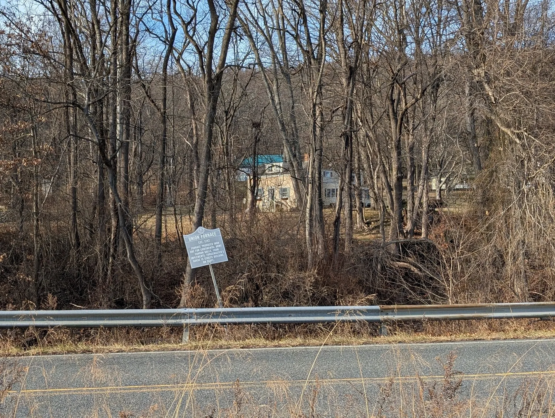 The Union Furnace historical marker, Union Township, December 2025